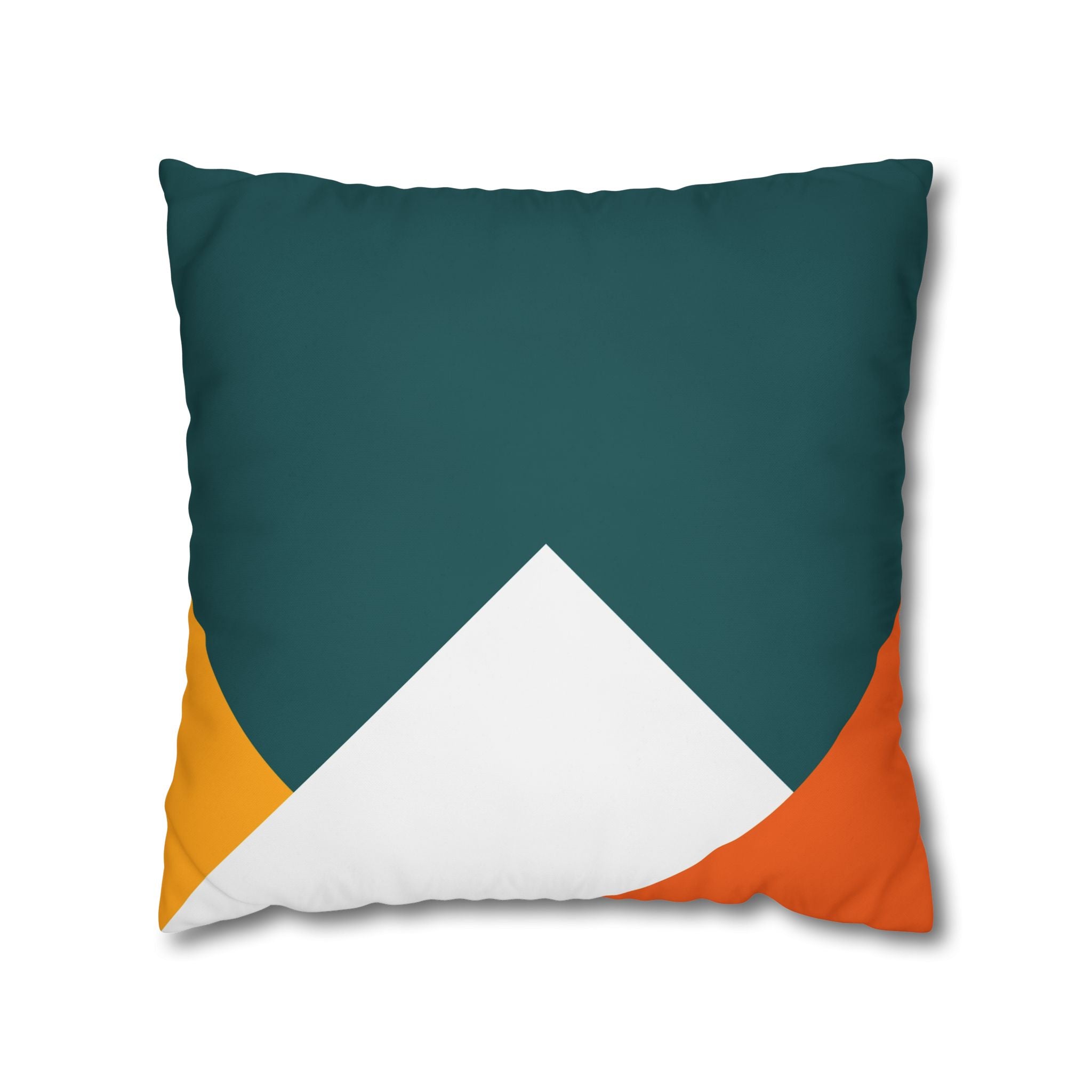 Geometric Teal & Orange Pillowcase