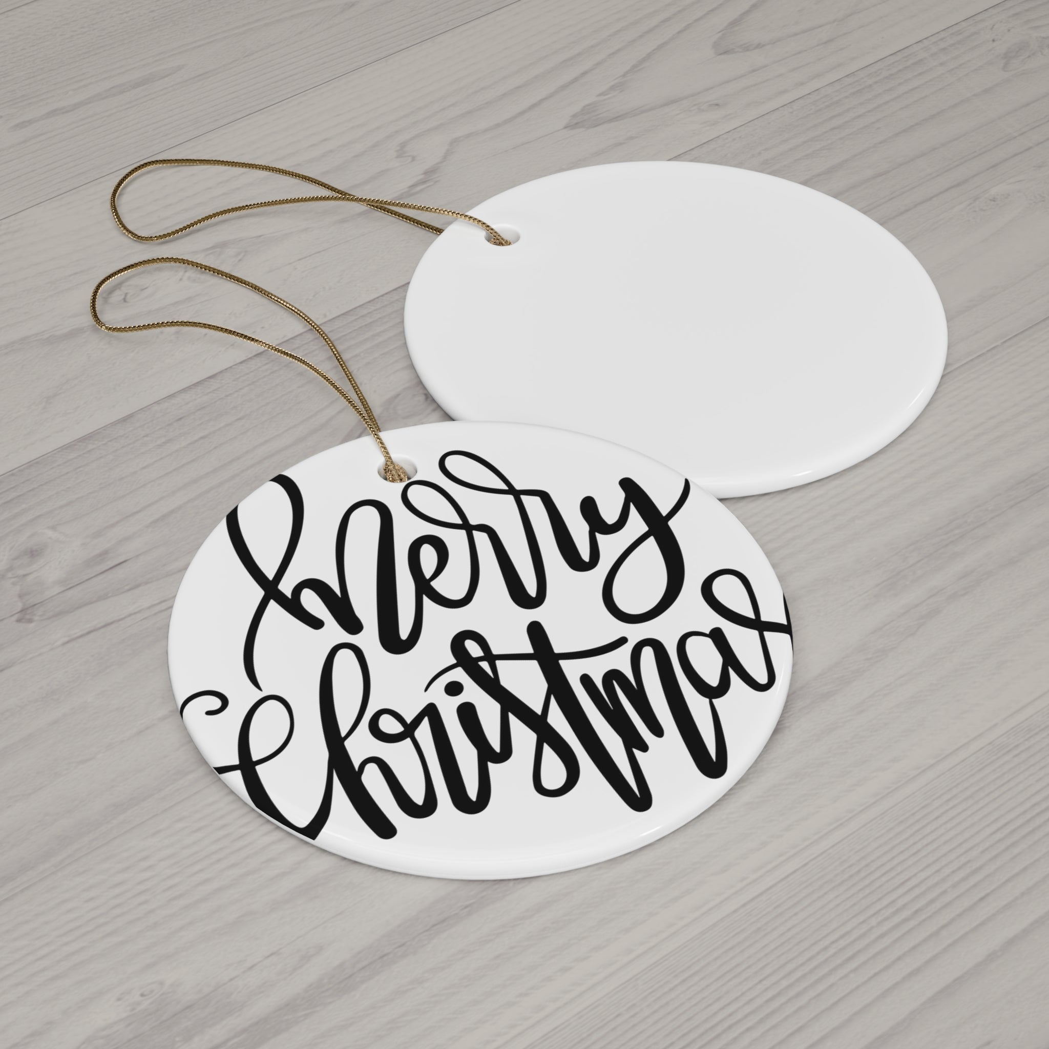 Midnight Black Ceramic Ornament