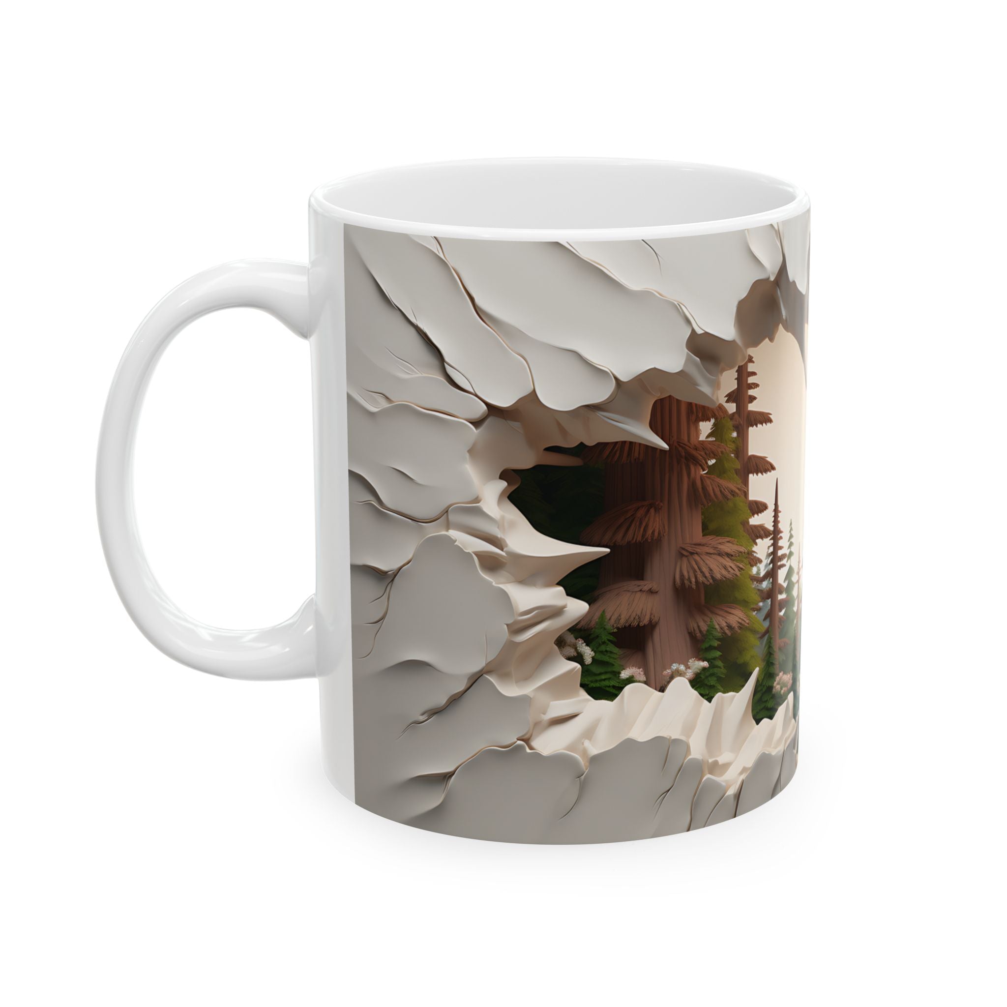 Surreal Forest Mug: Whimsical Art