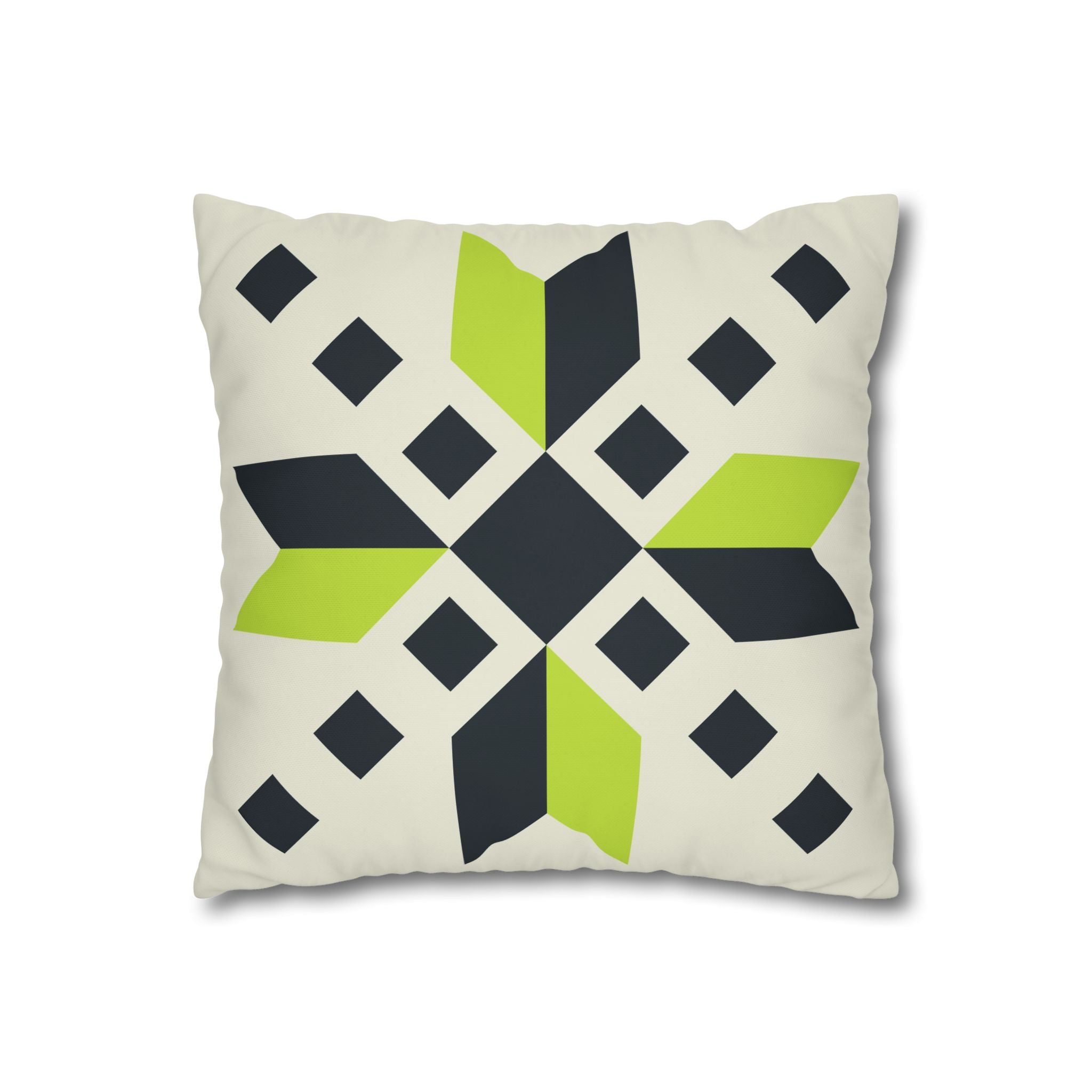 Geometric Teal & Green Pillowcase