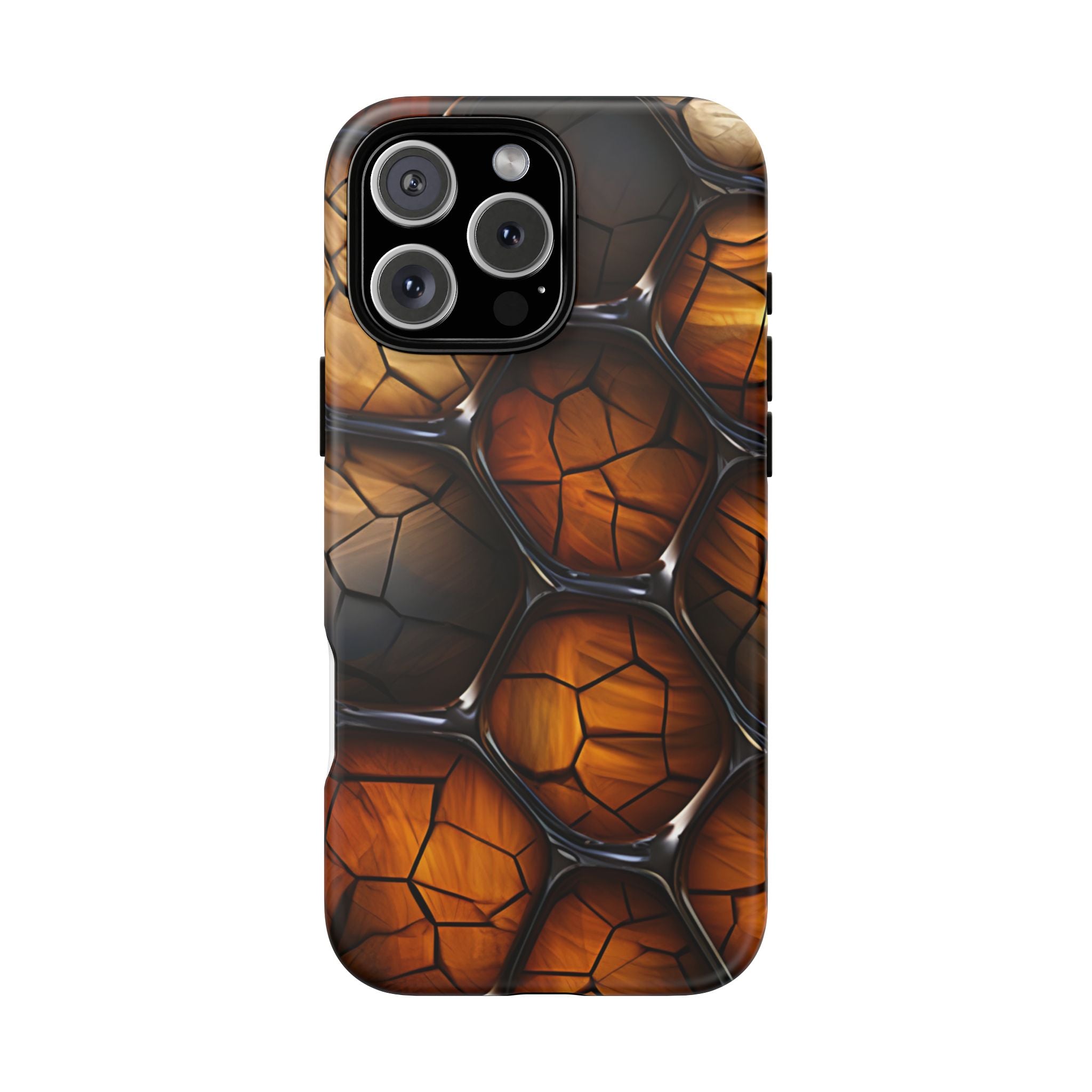 Cracked Wood Honeycomb iPhone Case