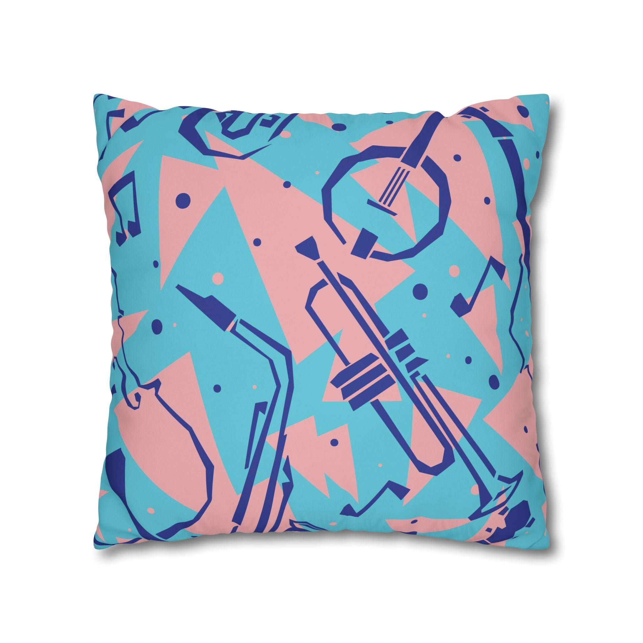 Retro Jazz Pillowcase - 80s Music Design