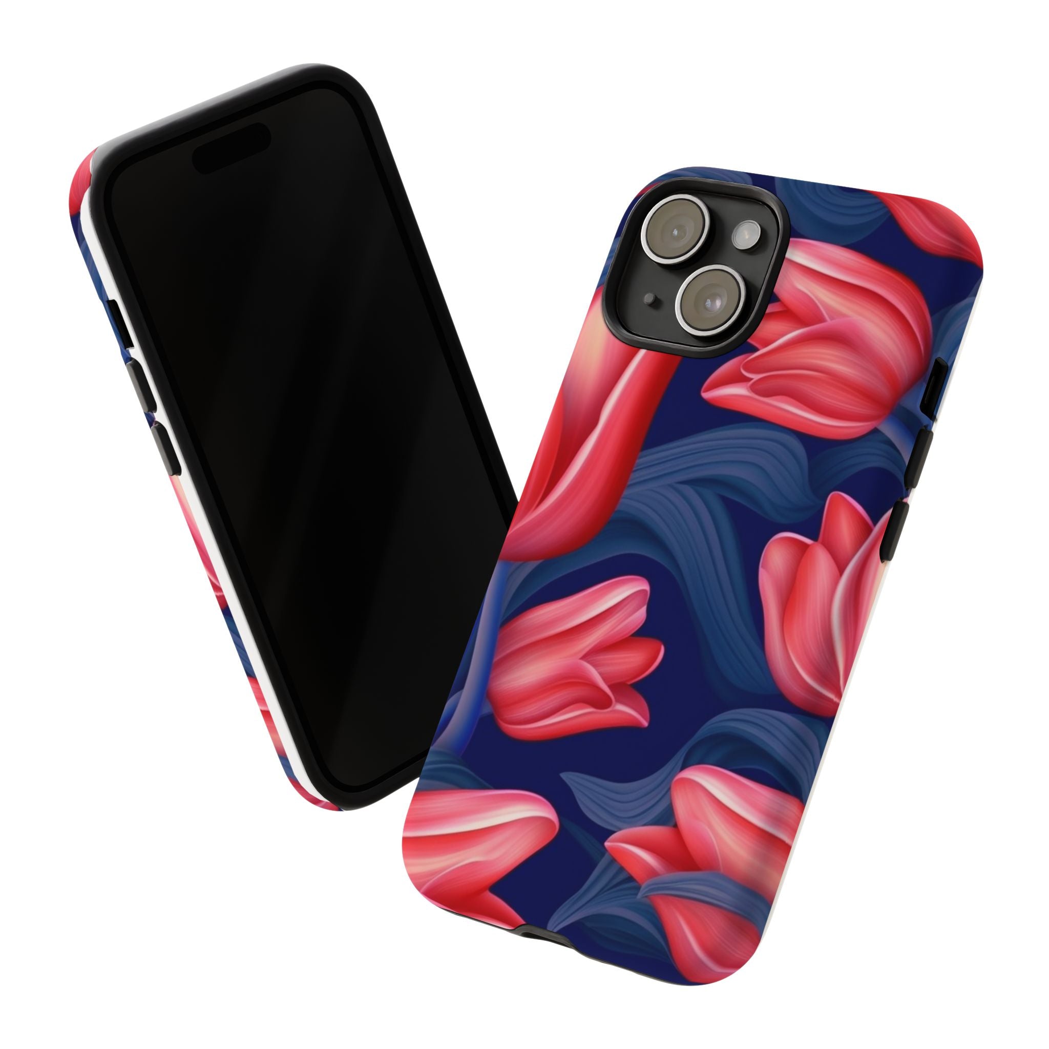 Red Tulip Hexagon iPhone Case - Rugged