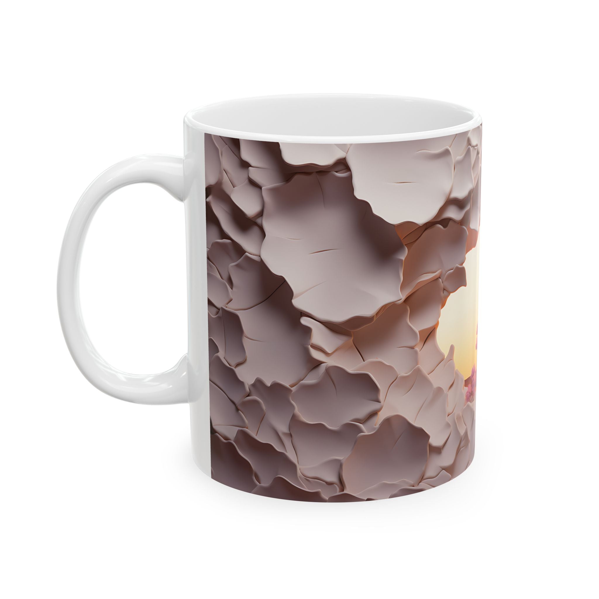 Desert Bloom Mug: Surreal Landscape Art