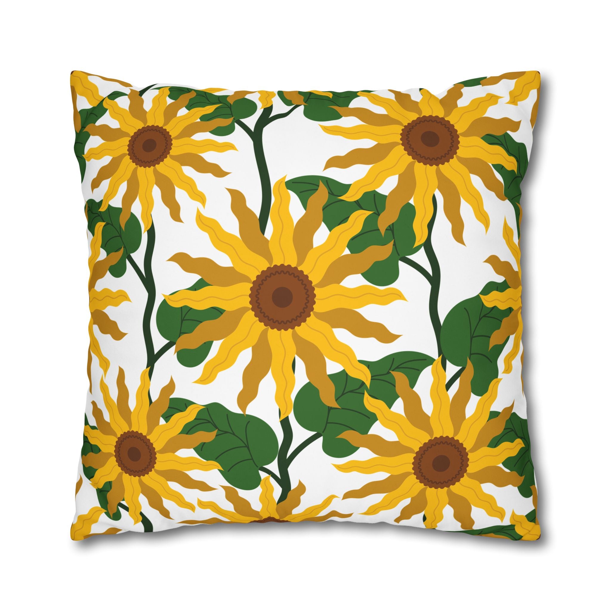 Bold Sunflower Pillowcase - Black & Gold