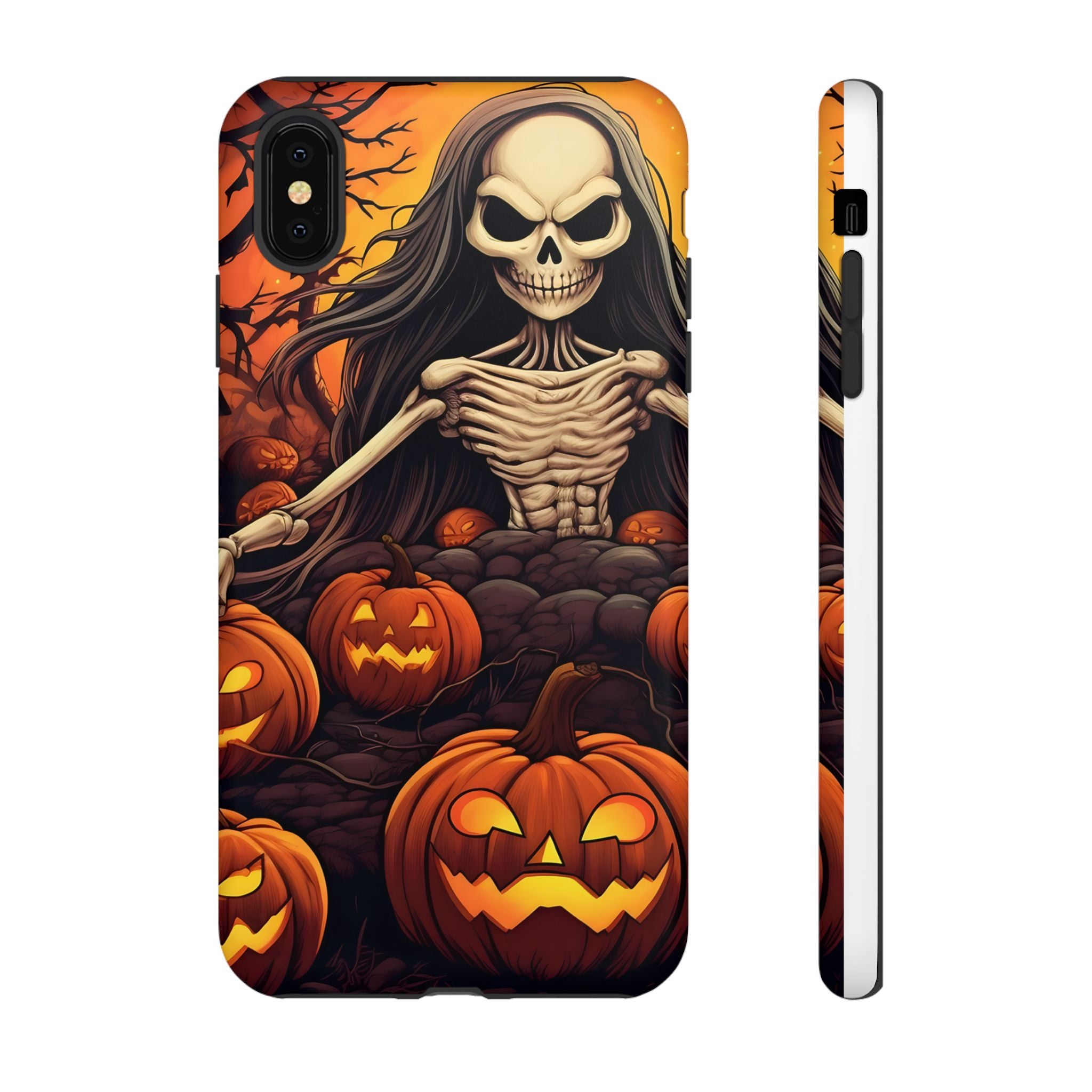 Spooky Skeleton Hexagon iPhone Case