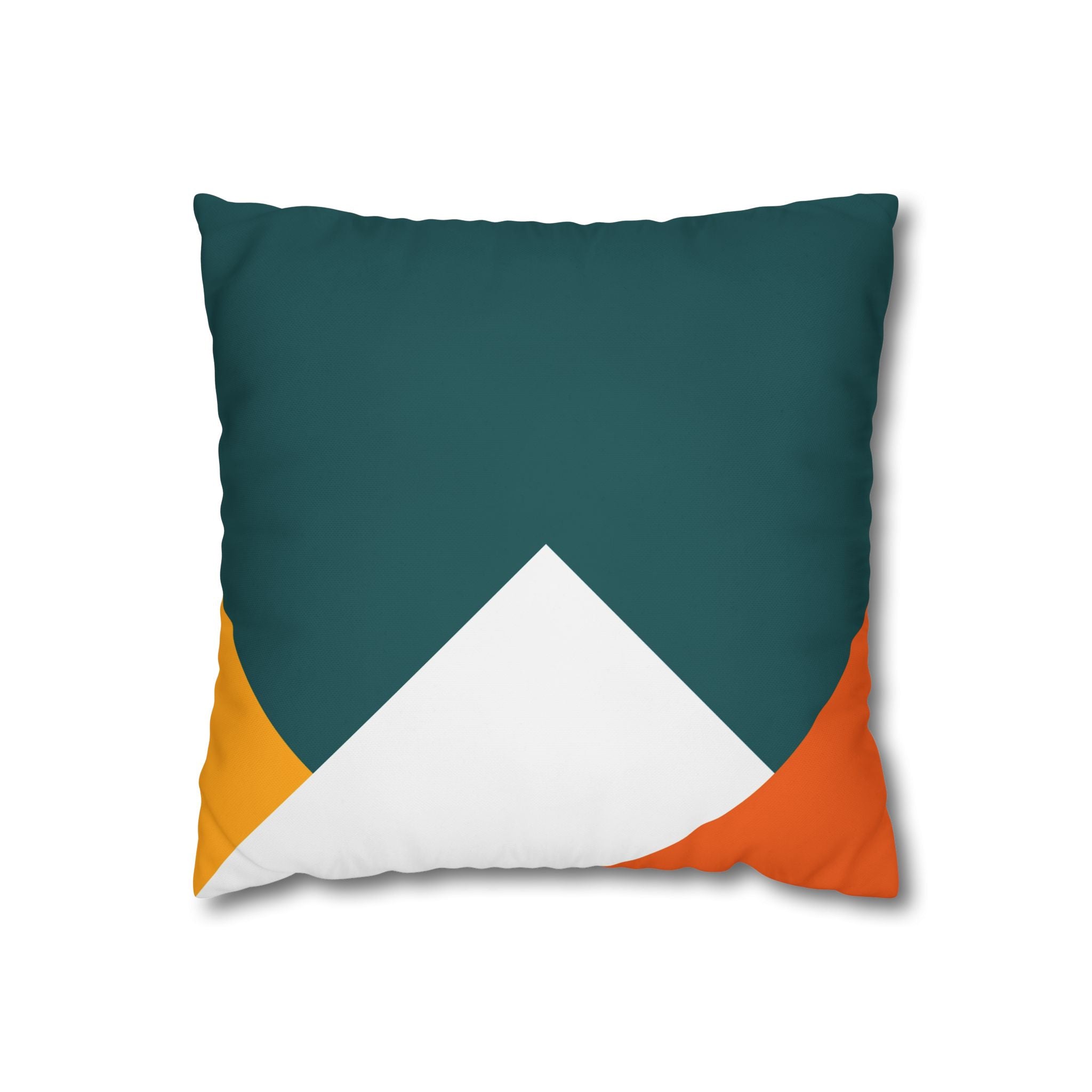 Geometric Teal & Orange Pillowcase