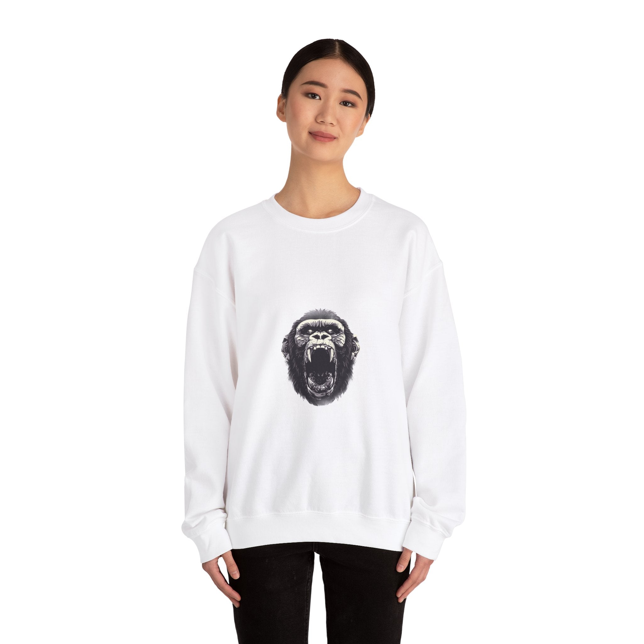 Angry Chimp Sweatshirt: Vintage Graphic