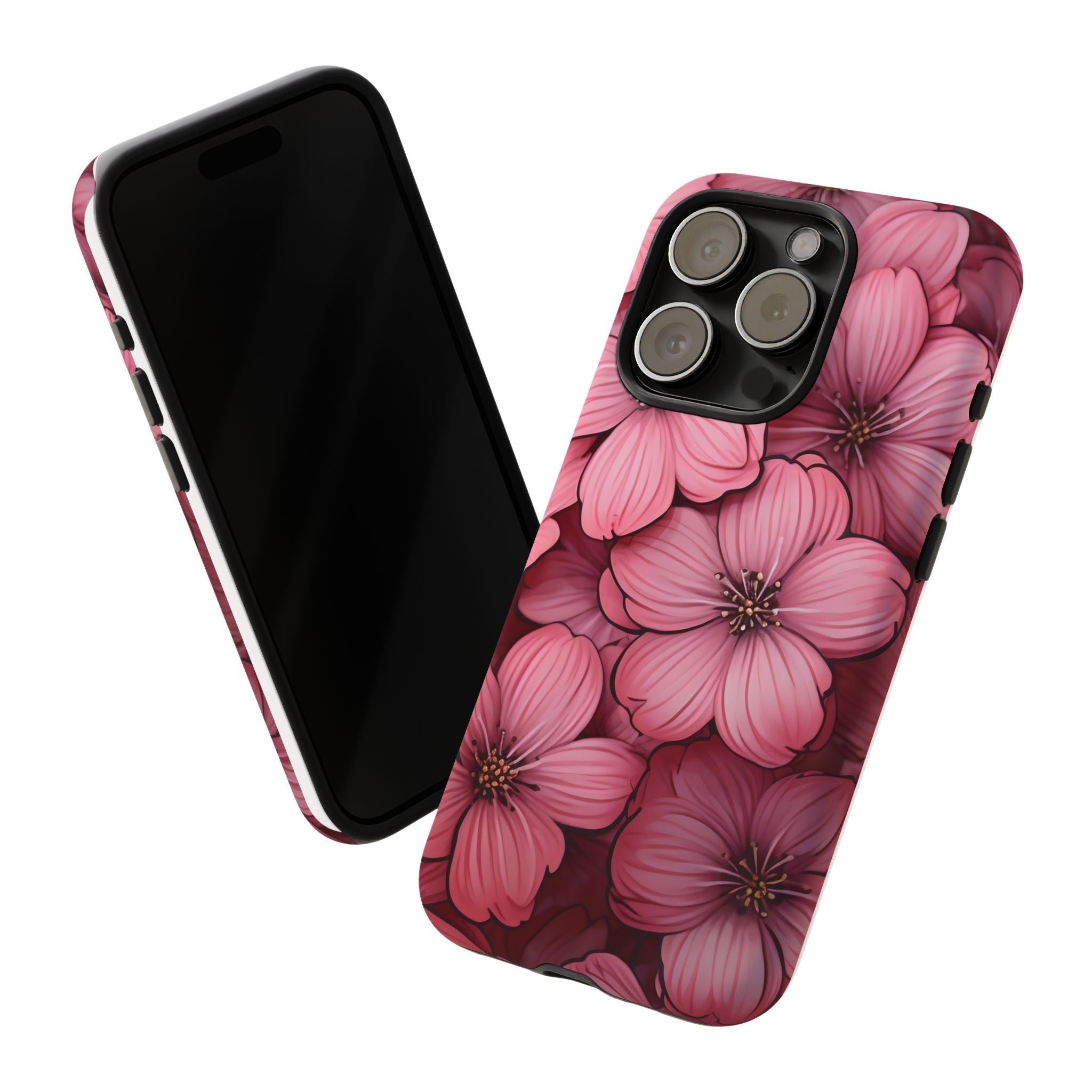 Pink Blossom Hexagon iPhone Case - Rugged