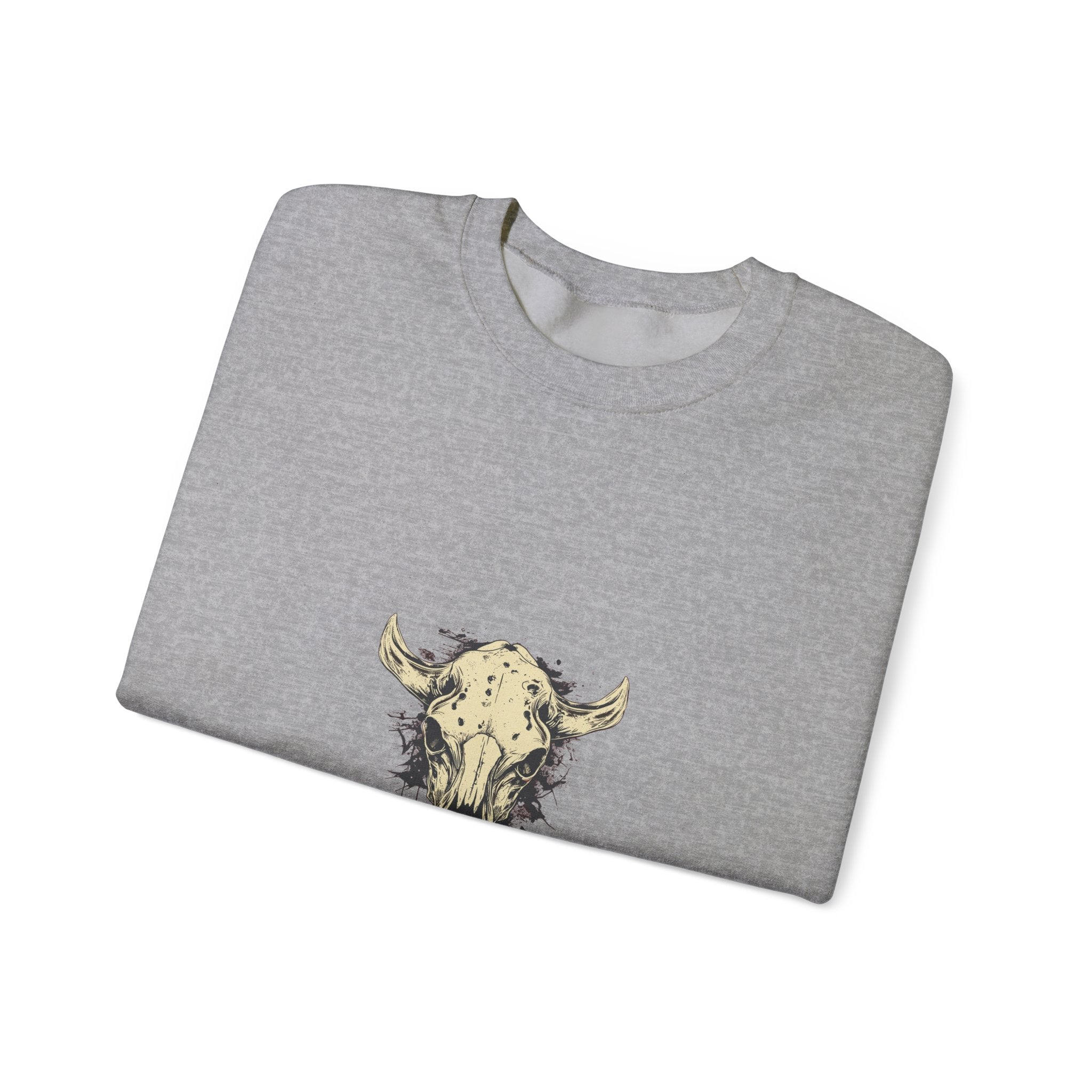 Grunge Bull Skull Sweatshirt