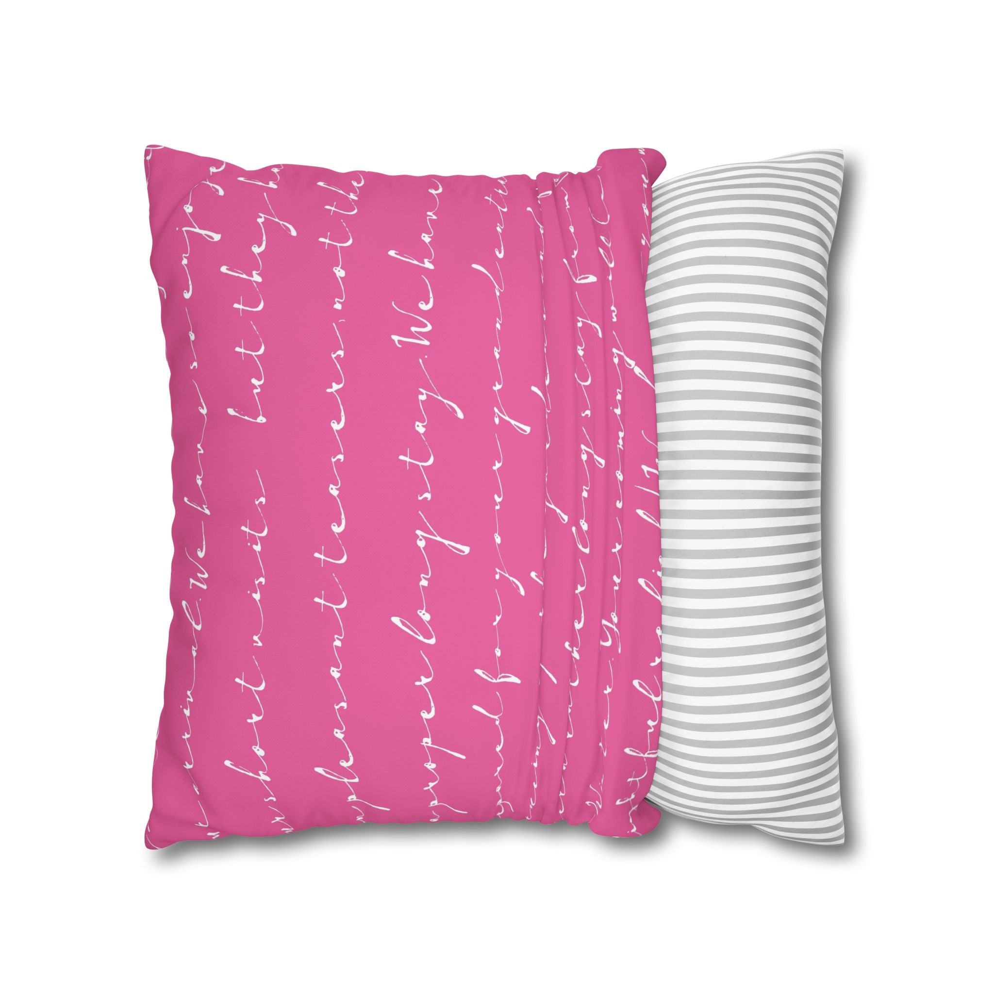 Pink Floral Welcome Pillowcase