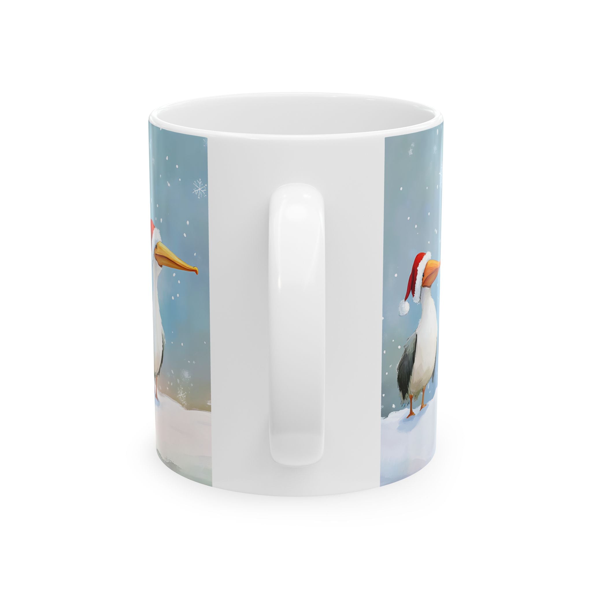 Pelican Christmas Mug: Snowy Santa Birds