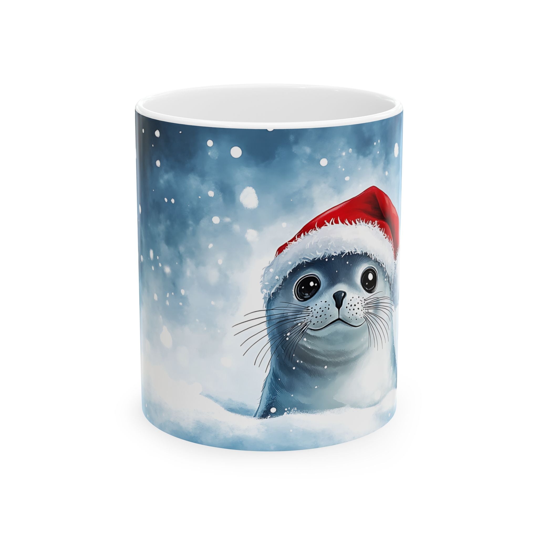 Santa Seal Winter Mug - Cute Holiday Gift