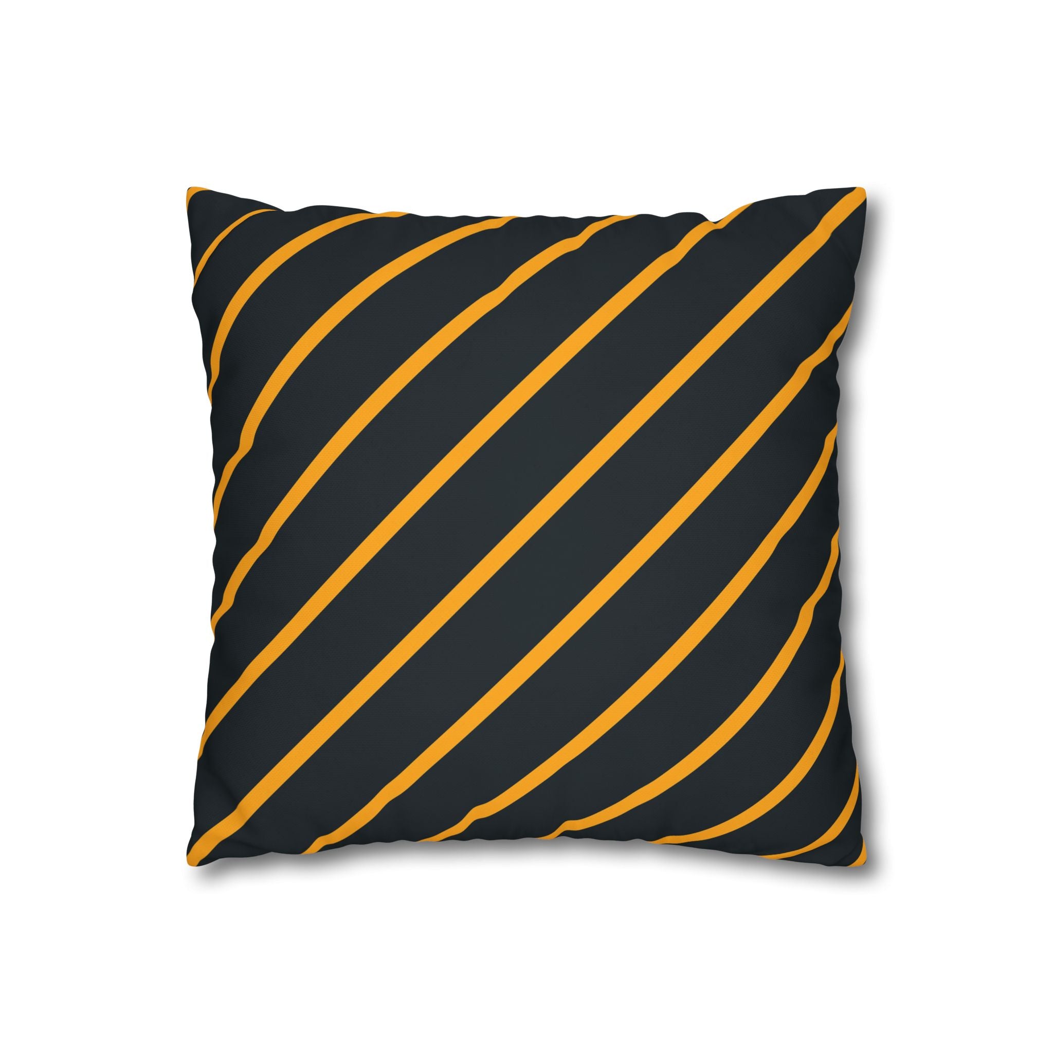 Bold Orange Diagonal Stripe Pillowcase