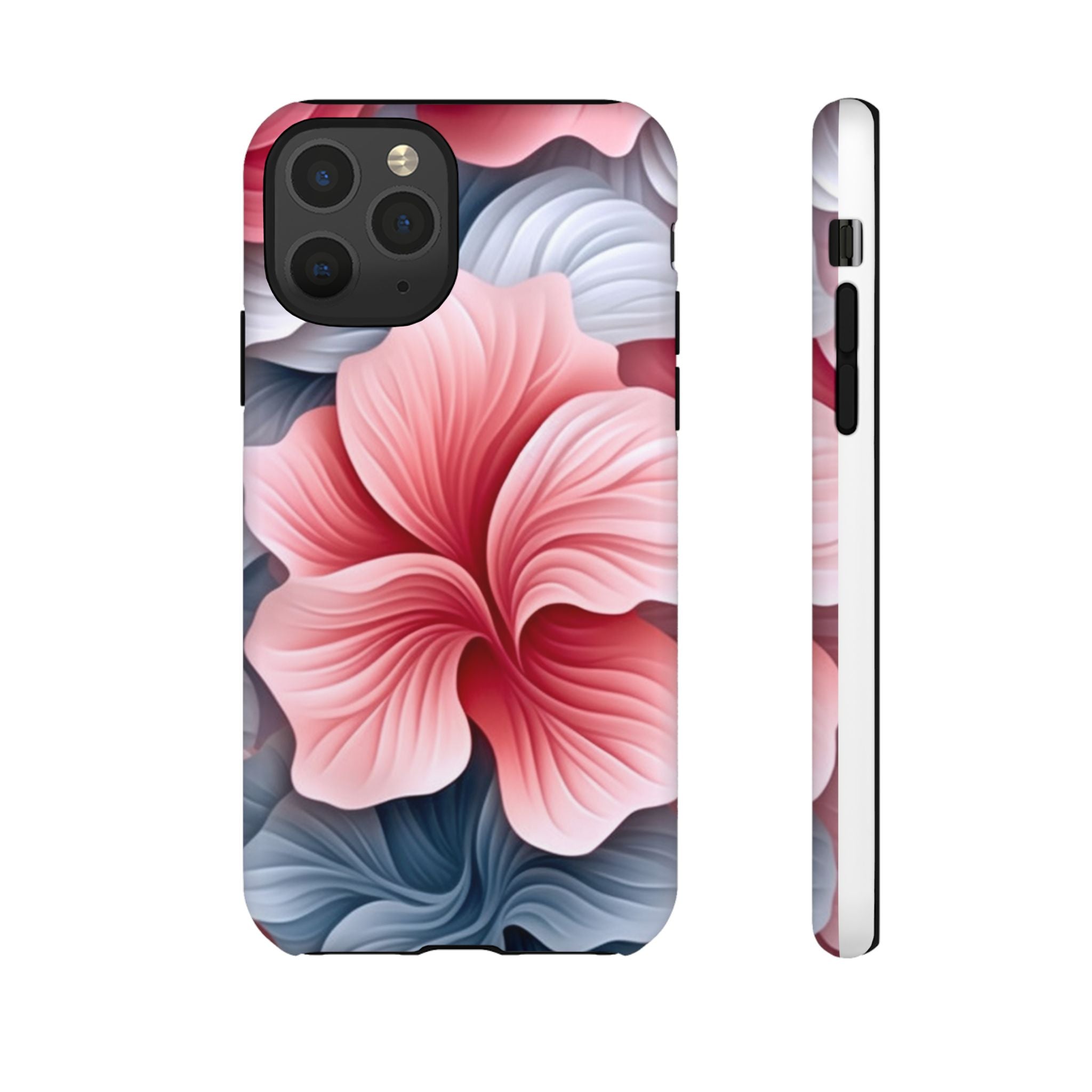 Abstract Floral Pink iPhone Case - Hexagon Stone