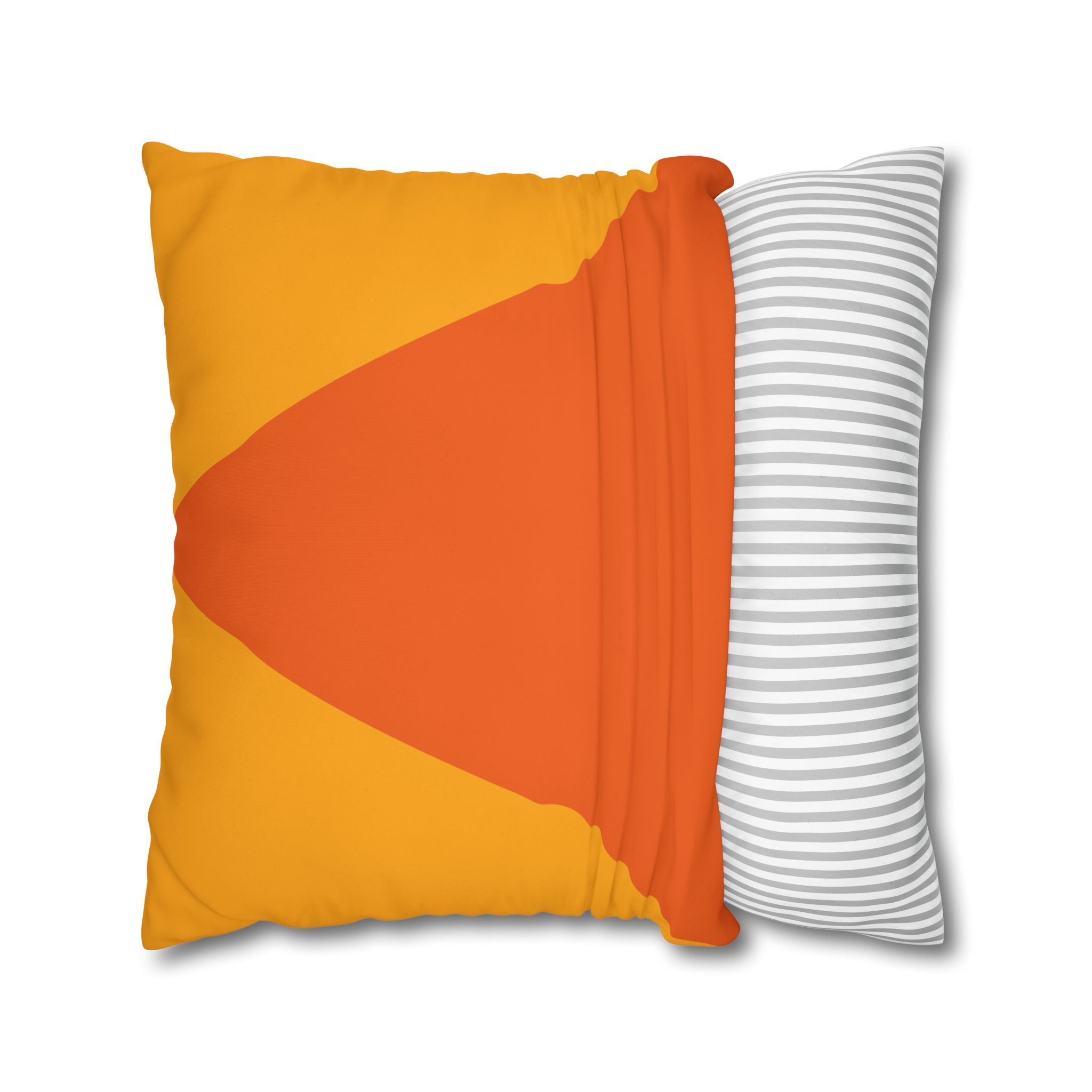 Geometric Orange Pillowcase - Modern Design