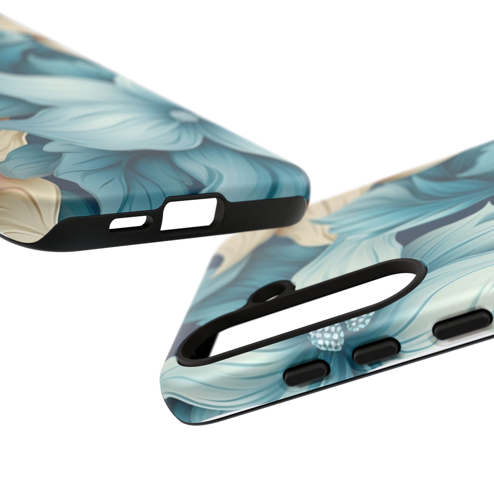 Teal Floral Samsung Phone Case