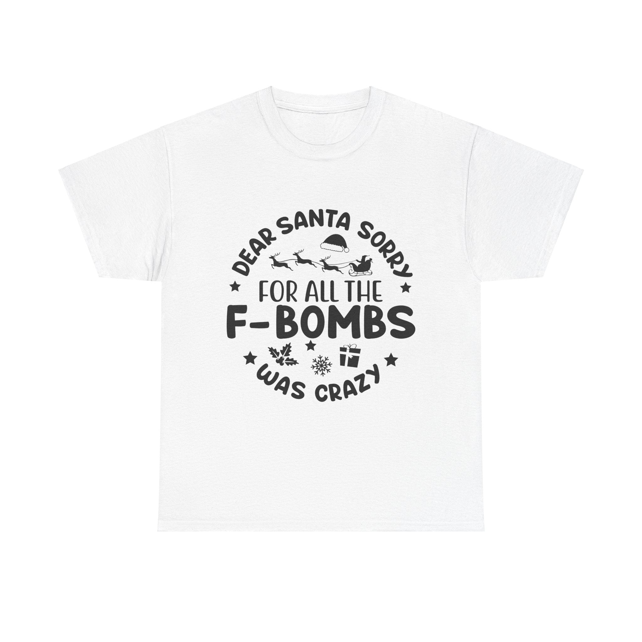 Dear Santa Sorry F-Bombs Christmas T-Shirt