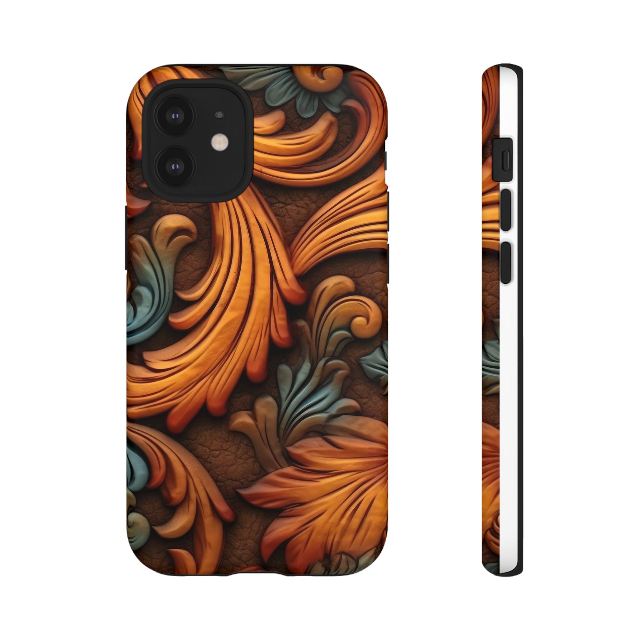 Baroque Copper iPhone Case - Hexagon Stone