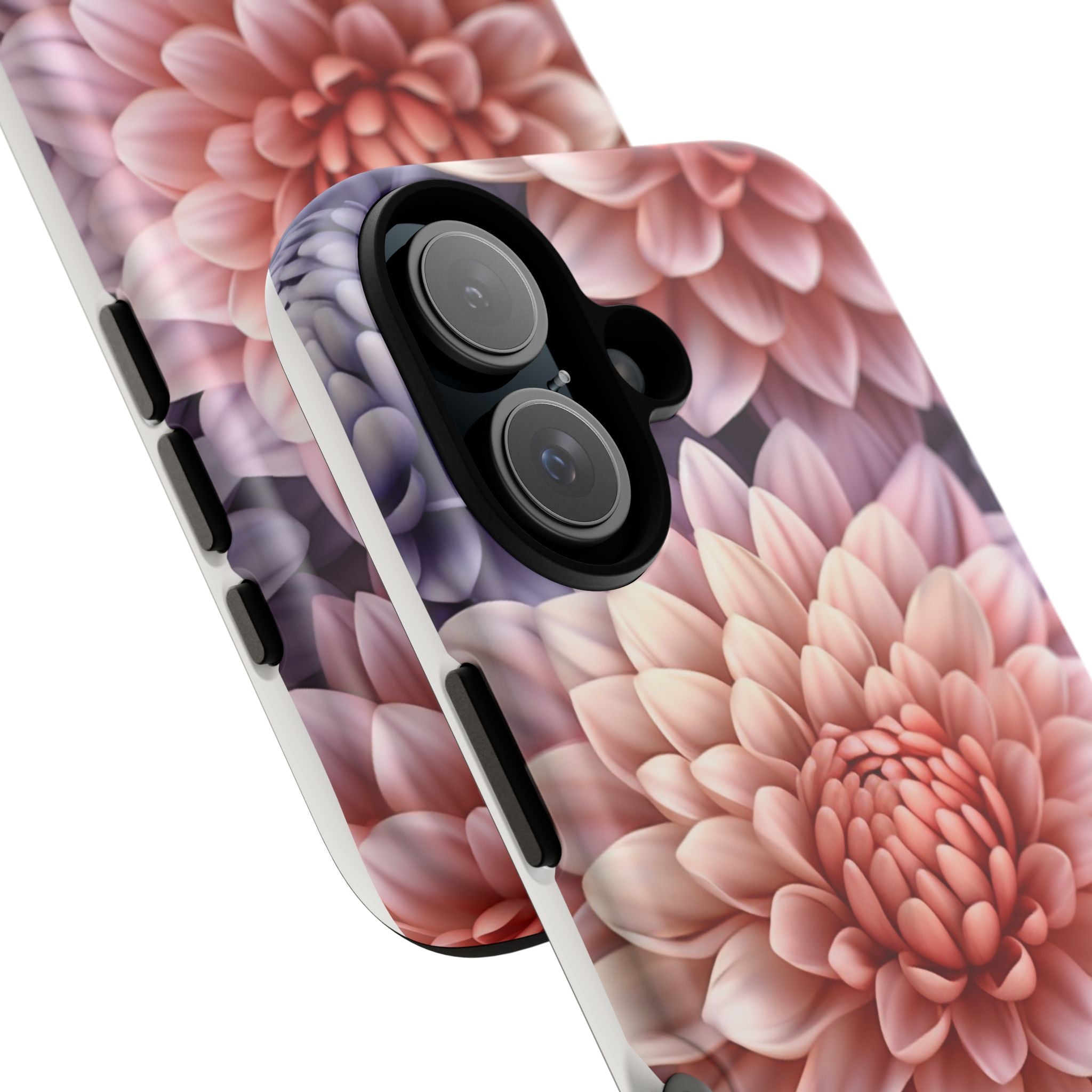 Dahlia Bloom Hexagon Stone iPhone Case