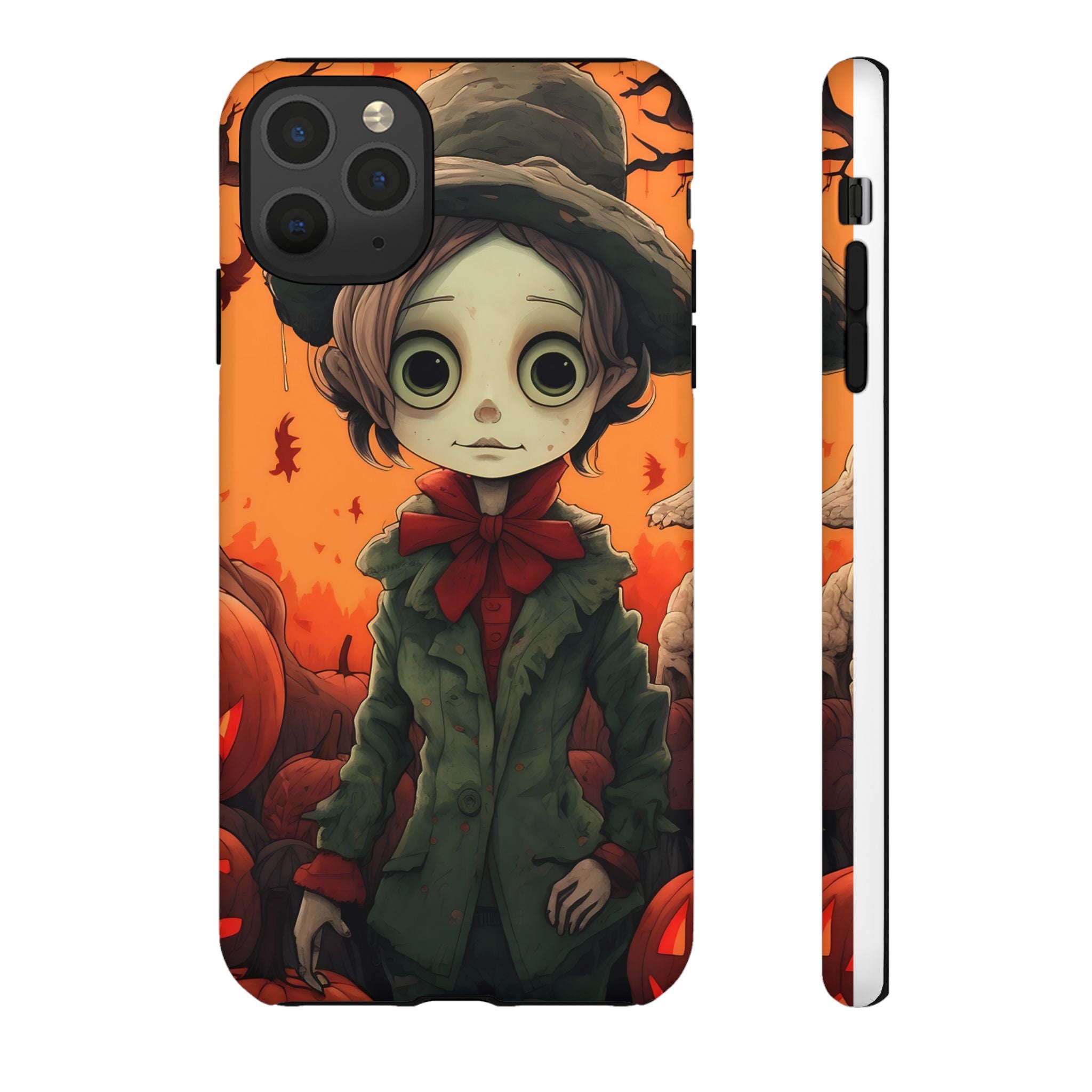 Spooky Autumn Child Hexagon Stone iPhone Case