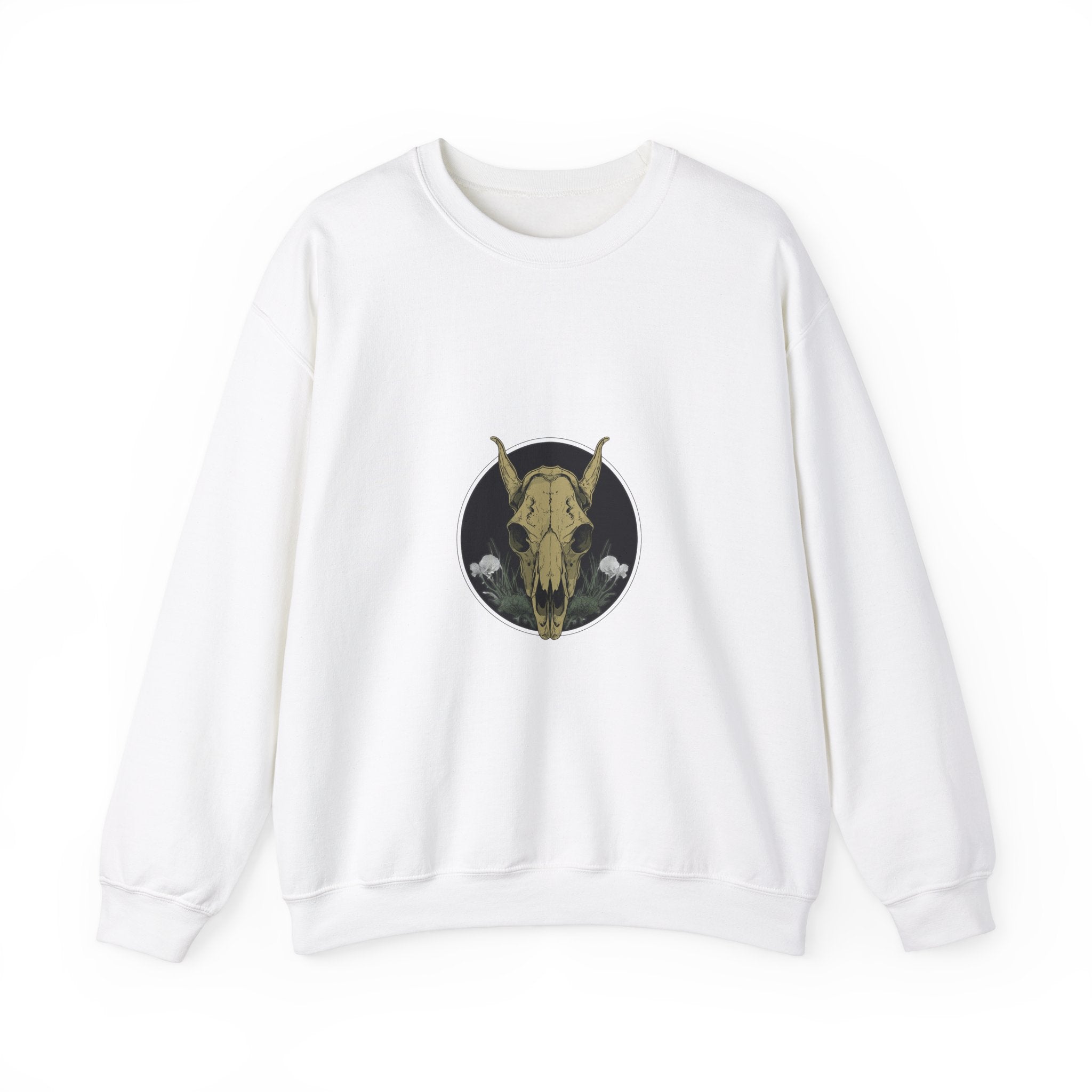 Wildlife Skull Sweatshirt: Gothic Nature