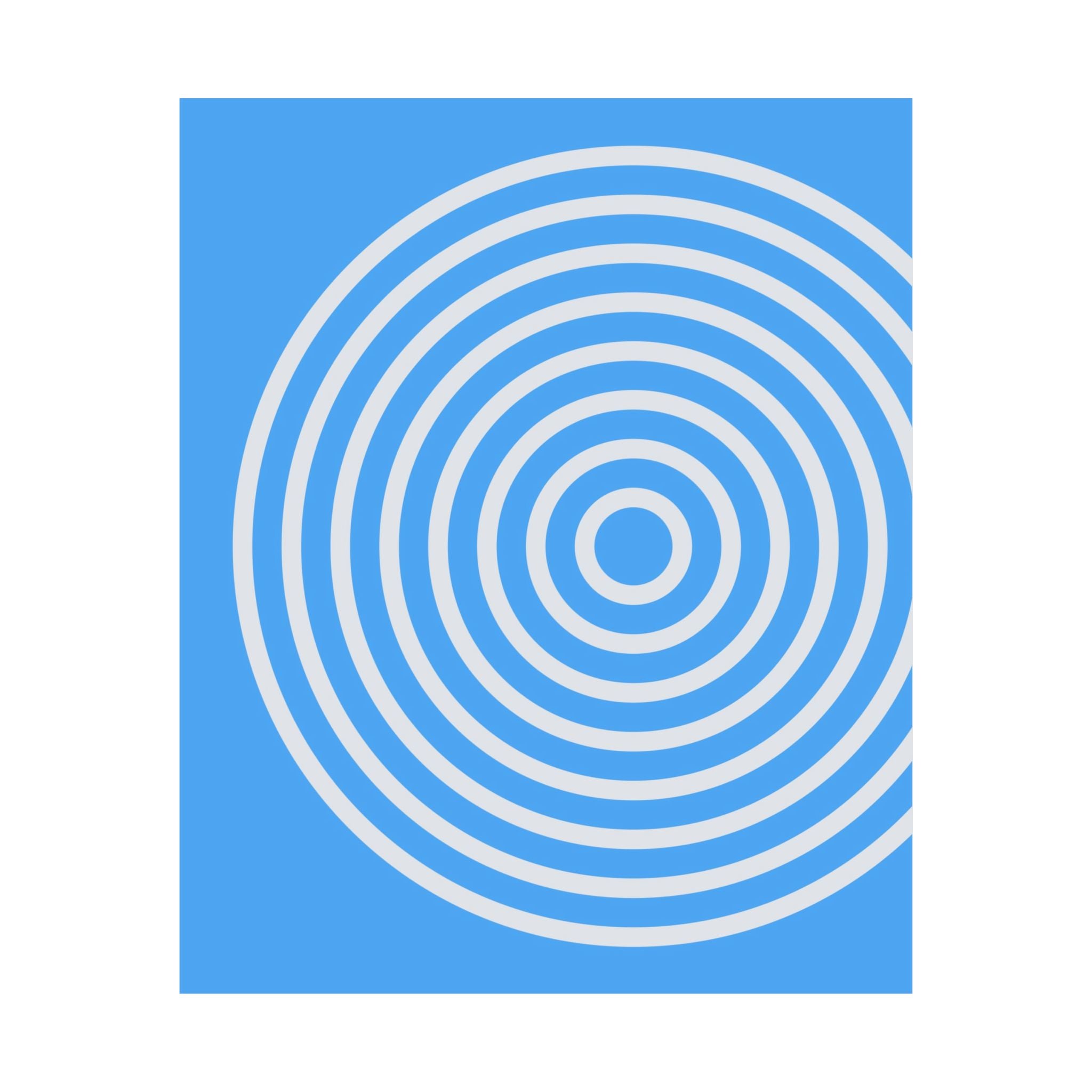 Minimalist Blue Circle Ripple Poster