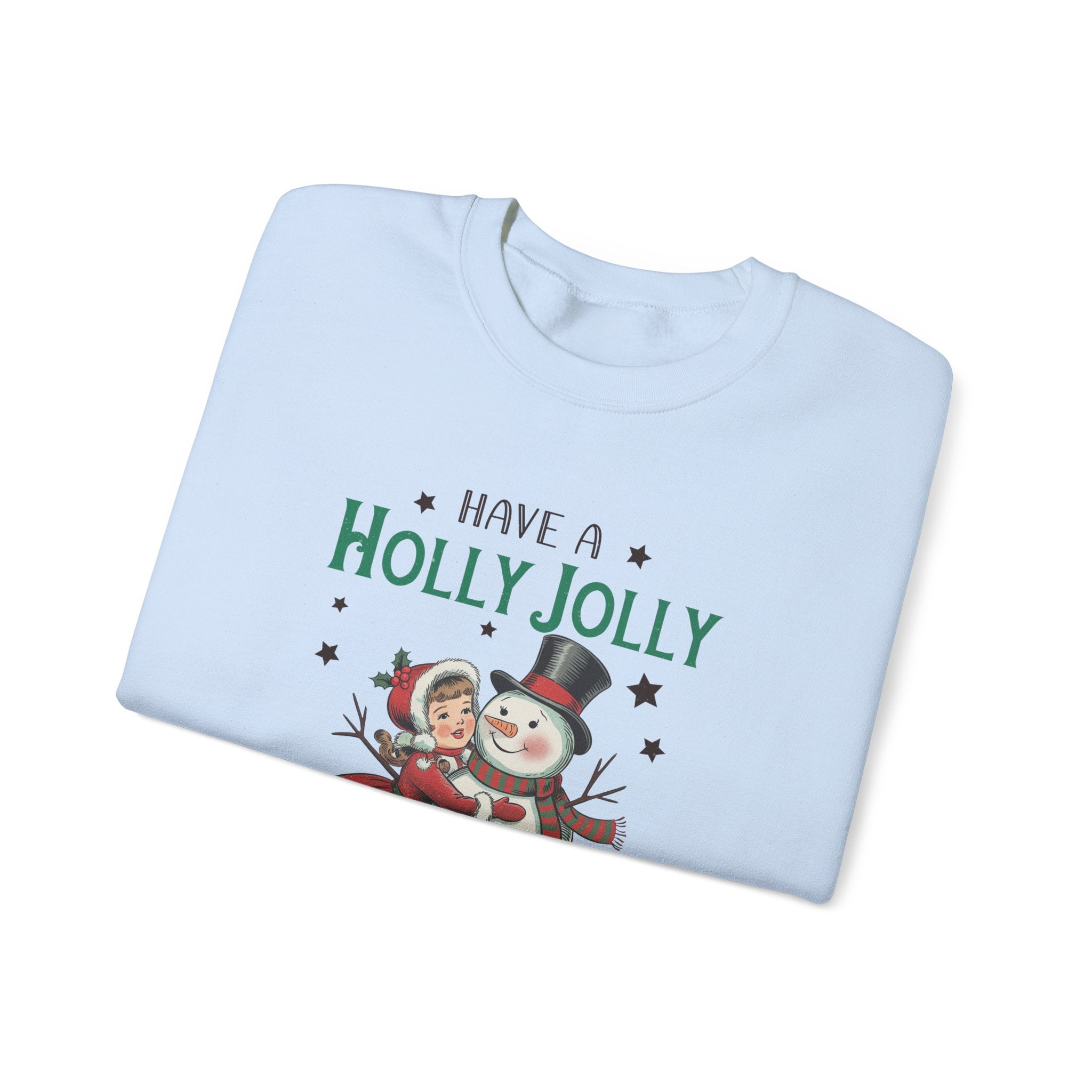 Holly Jolly Snowman Christmas Sweatshirt