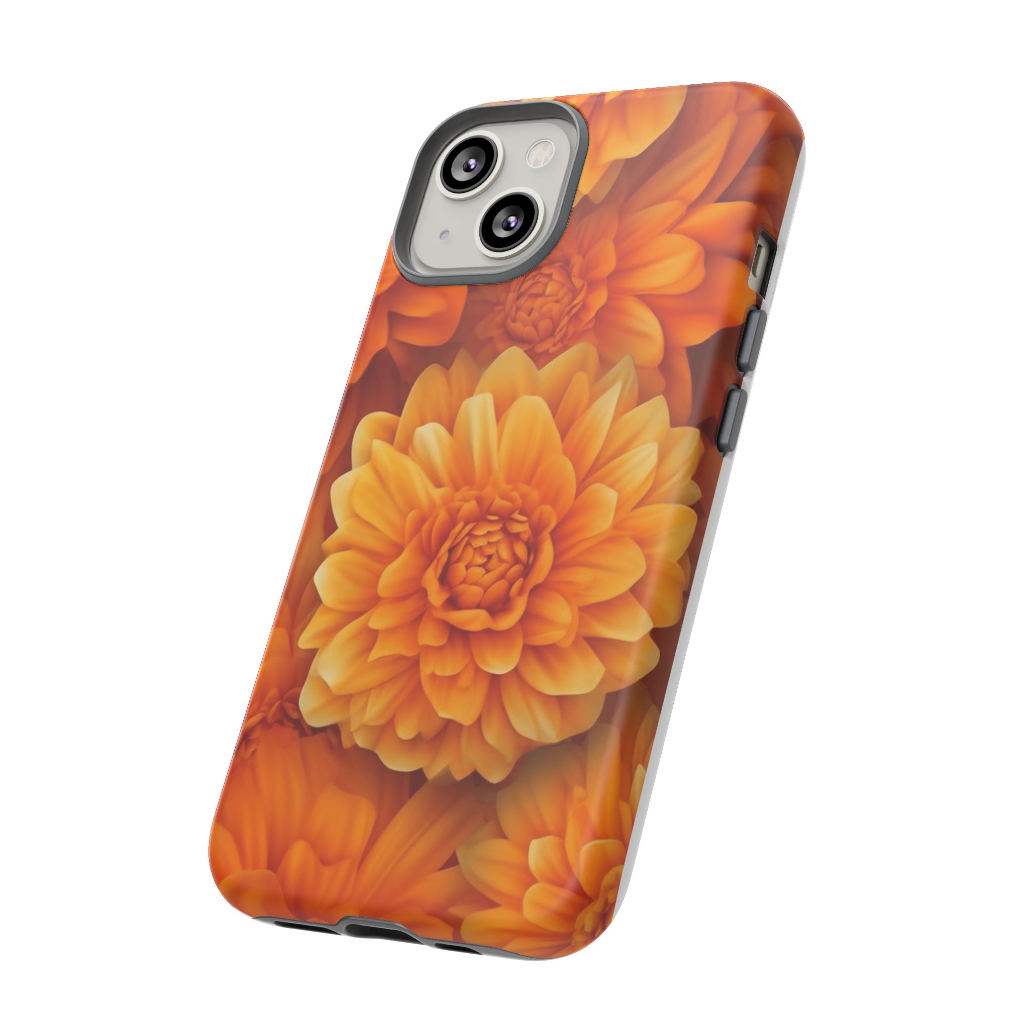 Fiery Dahlia Hexagon iPhone Case