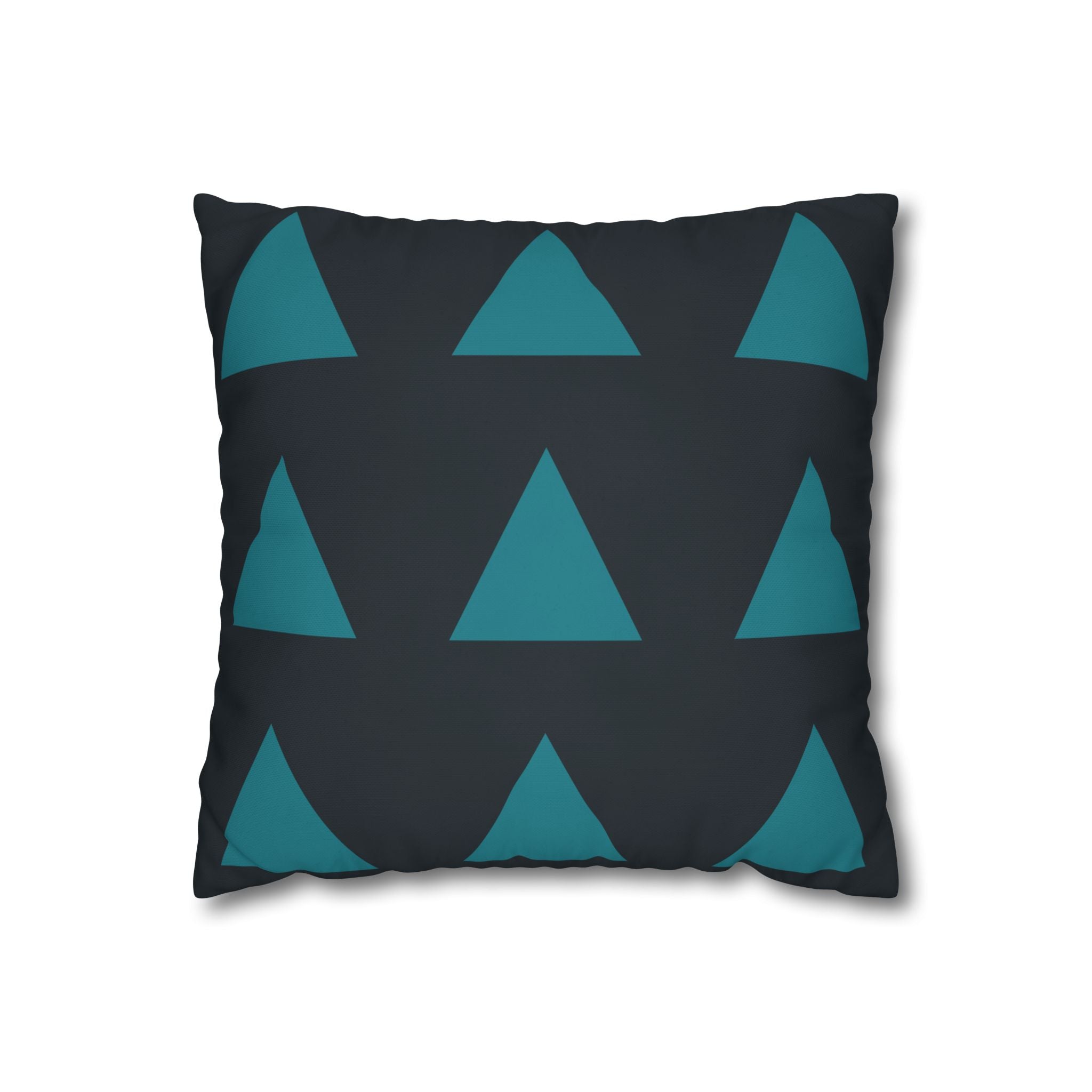 Teal Triangle Geometric Pillowcase