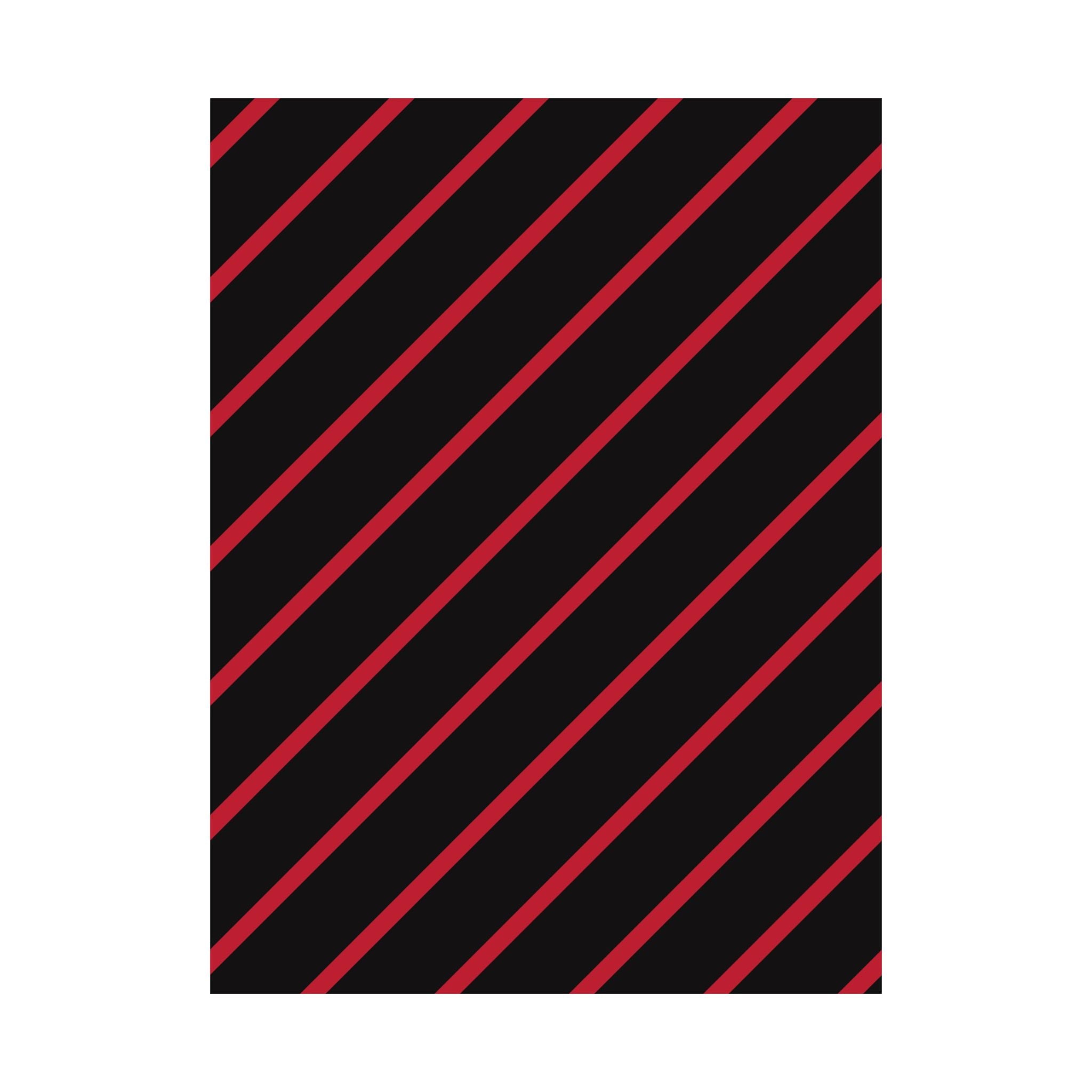 Crimson Diagonal Stripes: Modern Art Poster