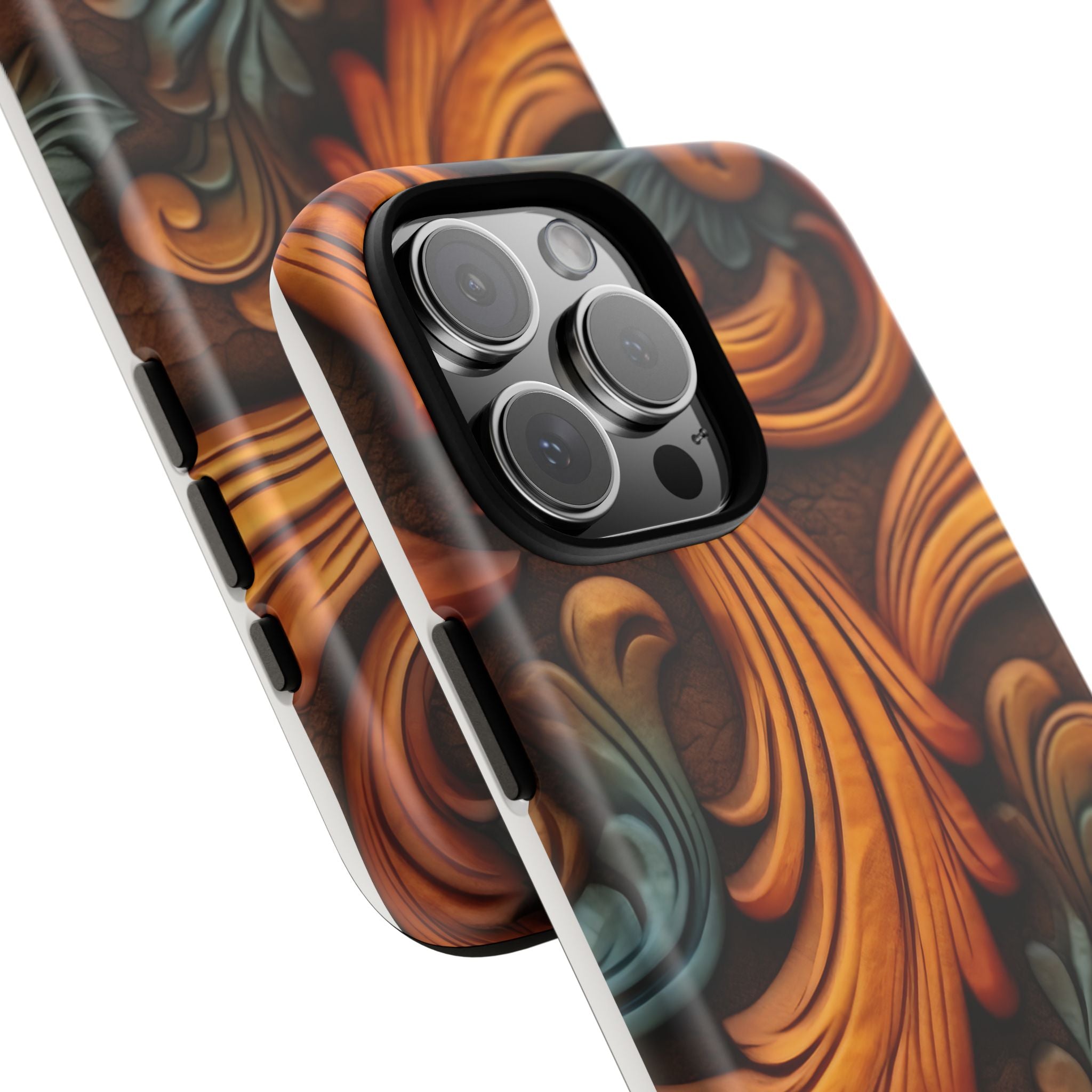 Baroque Copper iPhone Case - Hexagon Stone