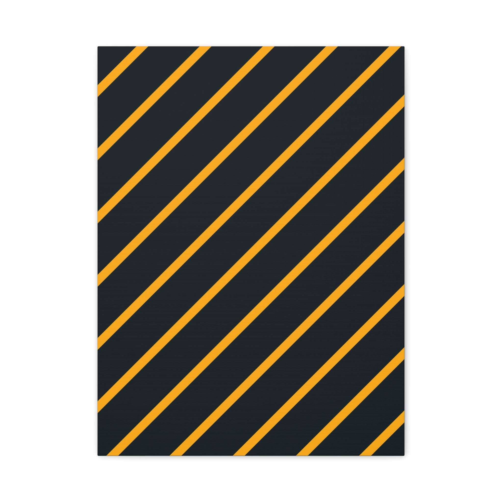 Bold Orange Diagonal Stripes Matte Canvas Art