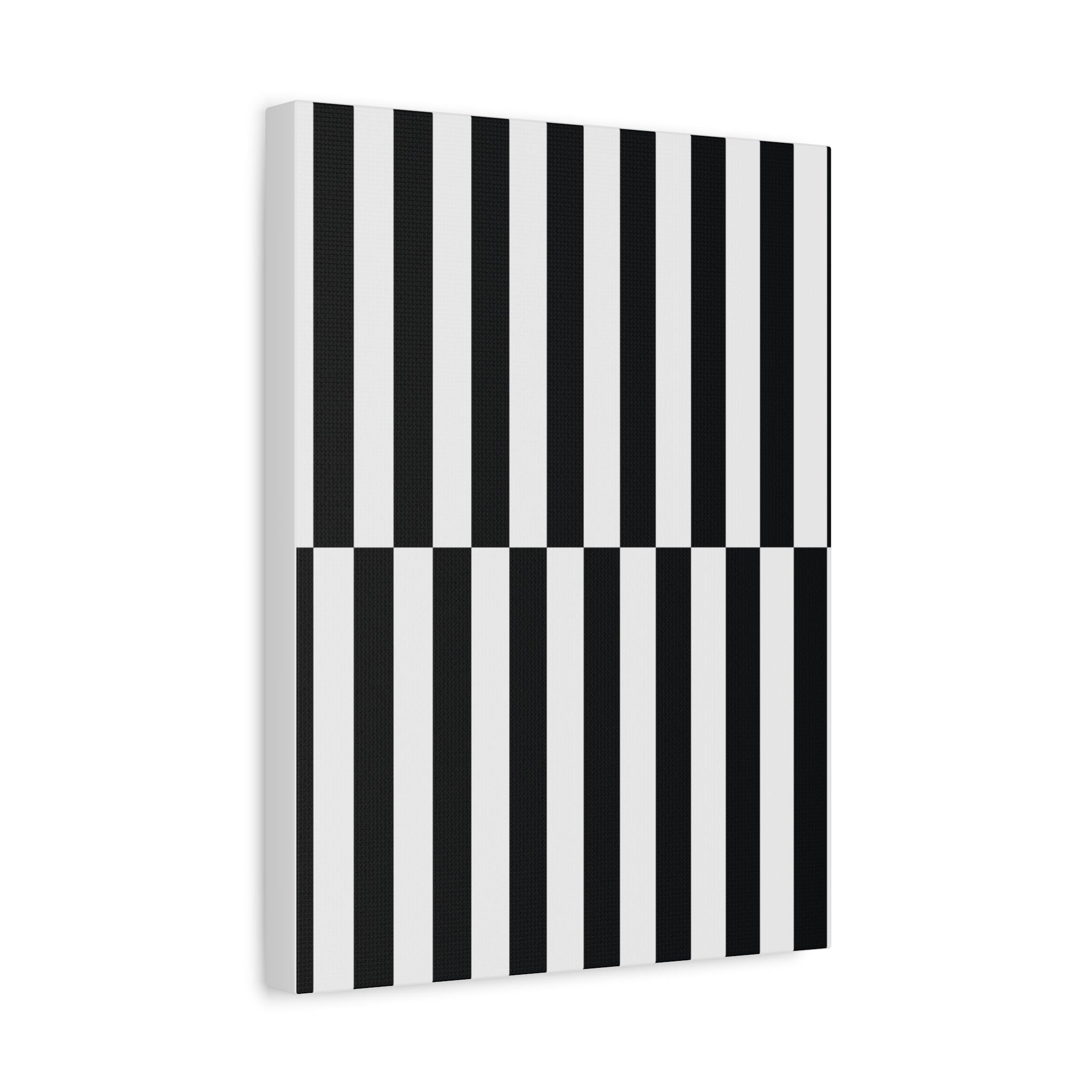 Op Art Shift: Black & White Stripe Canvas