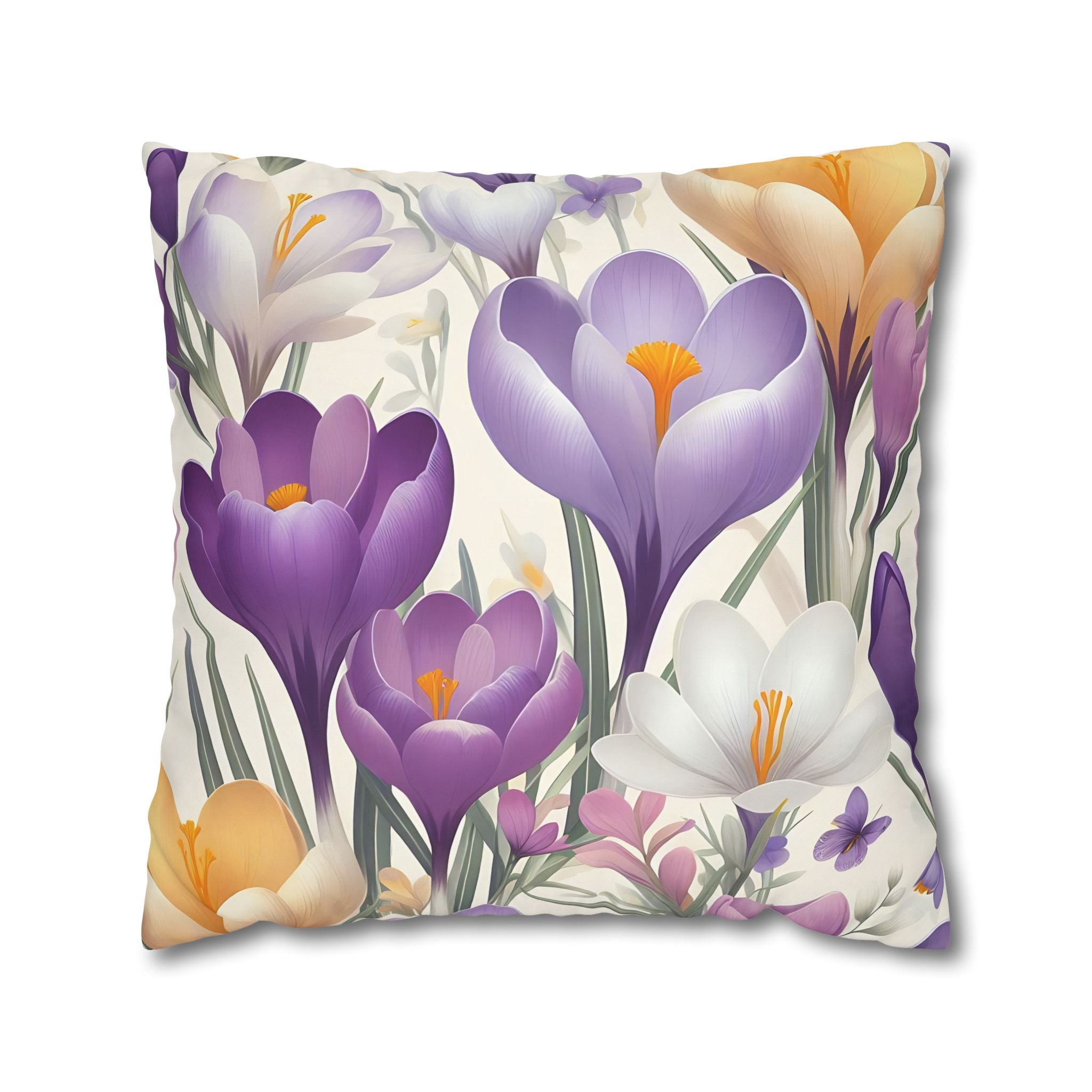 Floral Crocus Pillowcase - Botanical Bloom