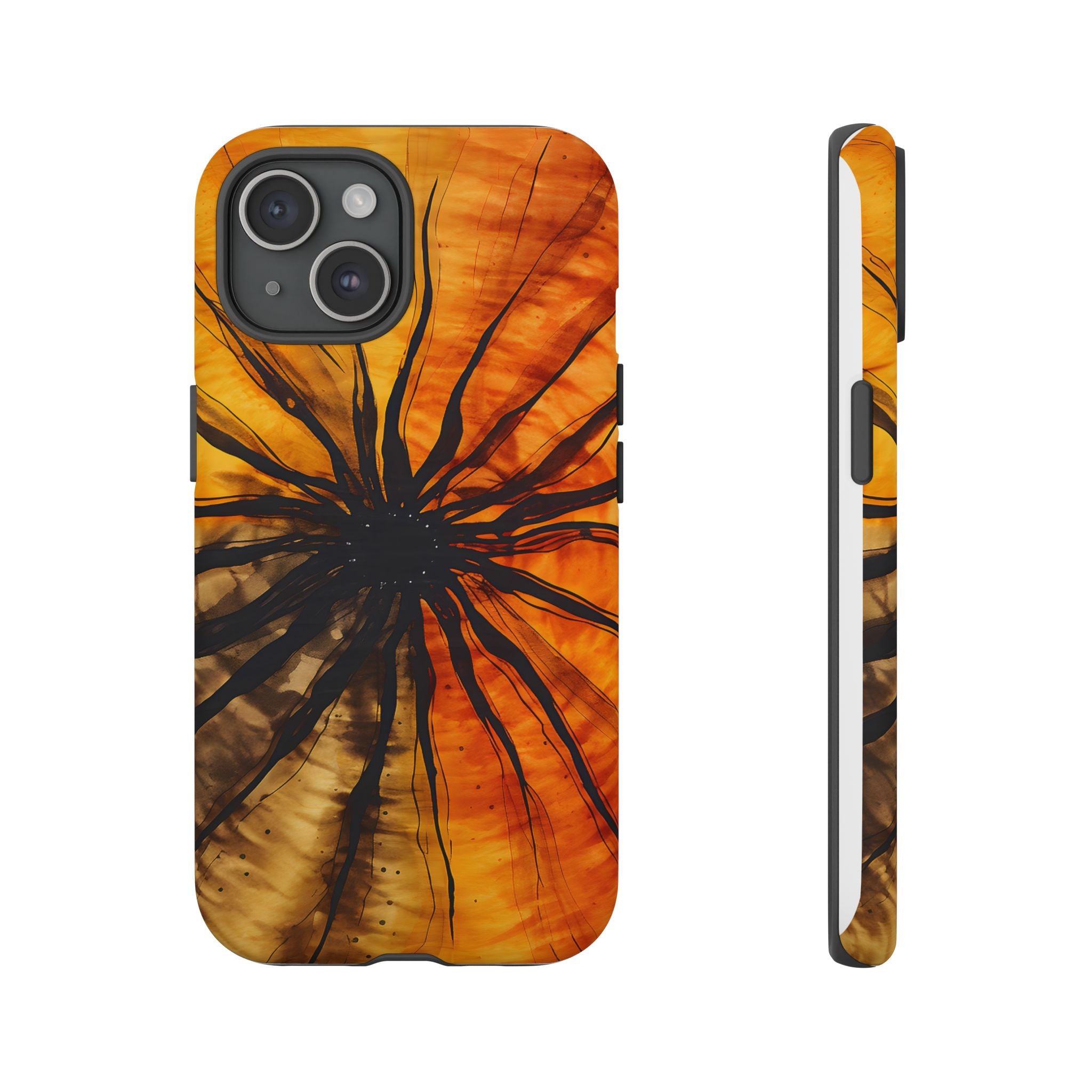 Fiery Sunburst Hexagon iPhone Case