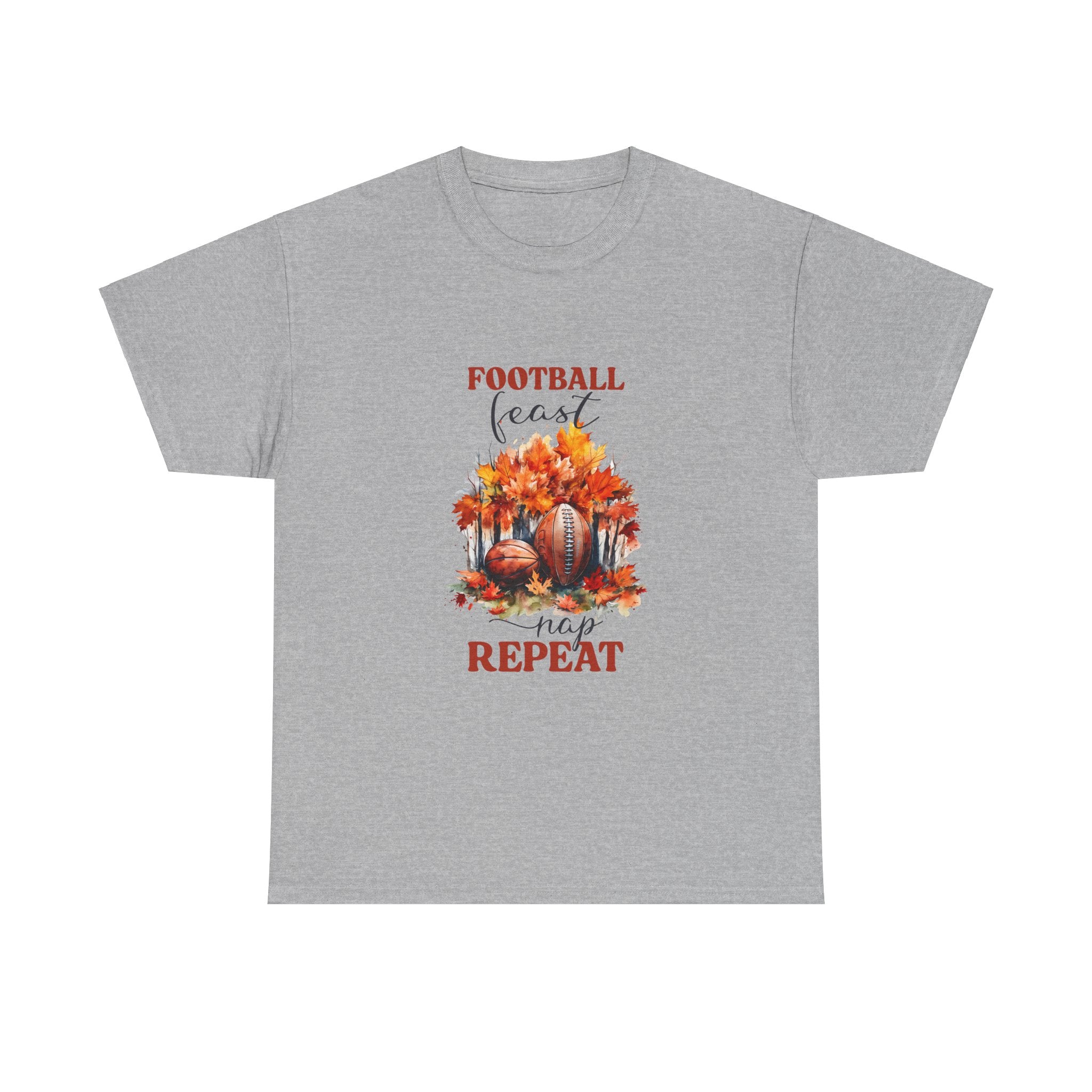 Football Feast Nap Repeat Thanksgiving Tee