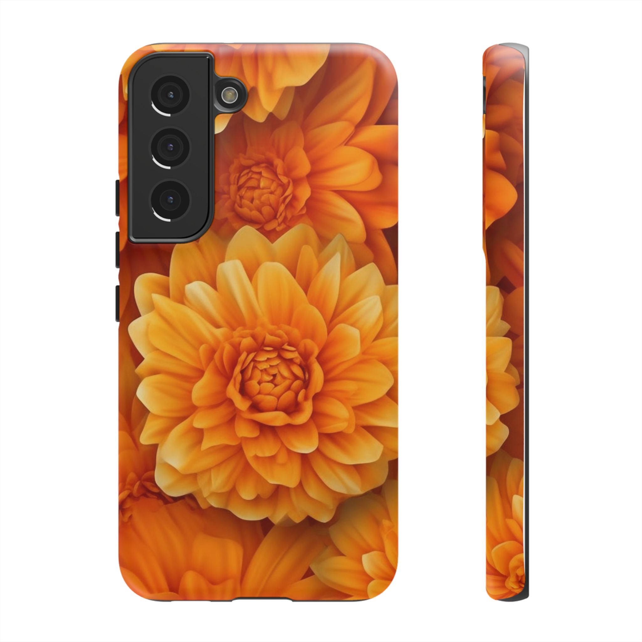 Orange Dahlia Bloom Samsung Case