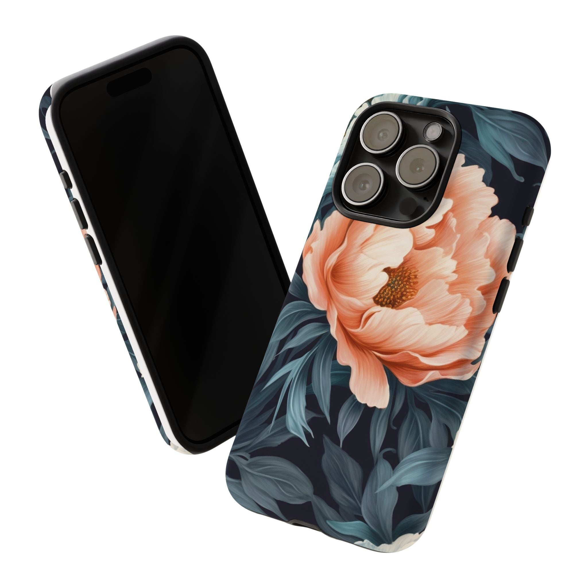 Moody Floral iPhone Case - Hexagon Stone