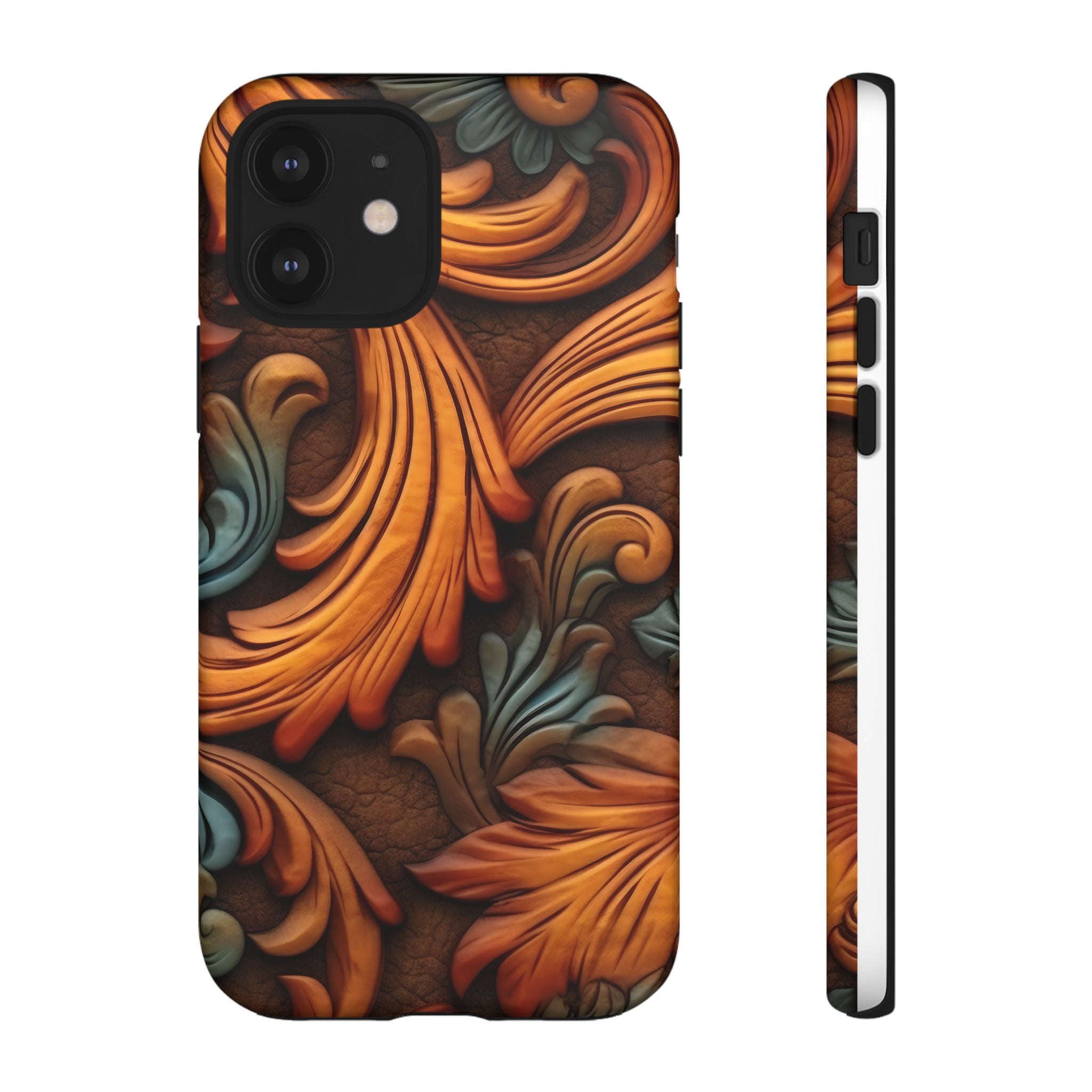 Baroque Copper iPhone Case - Hexagon Stone