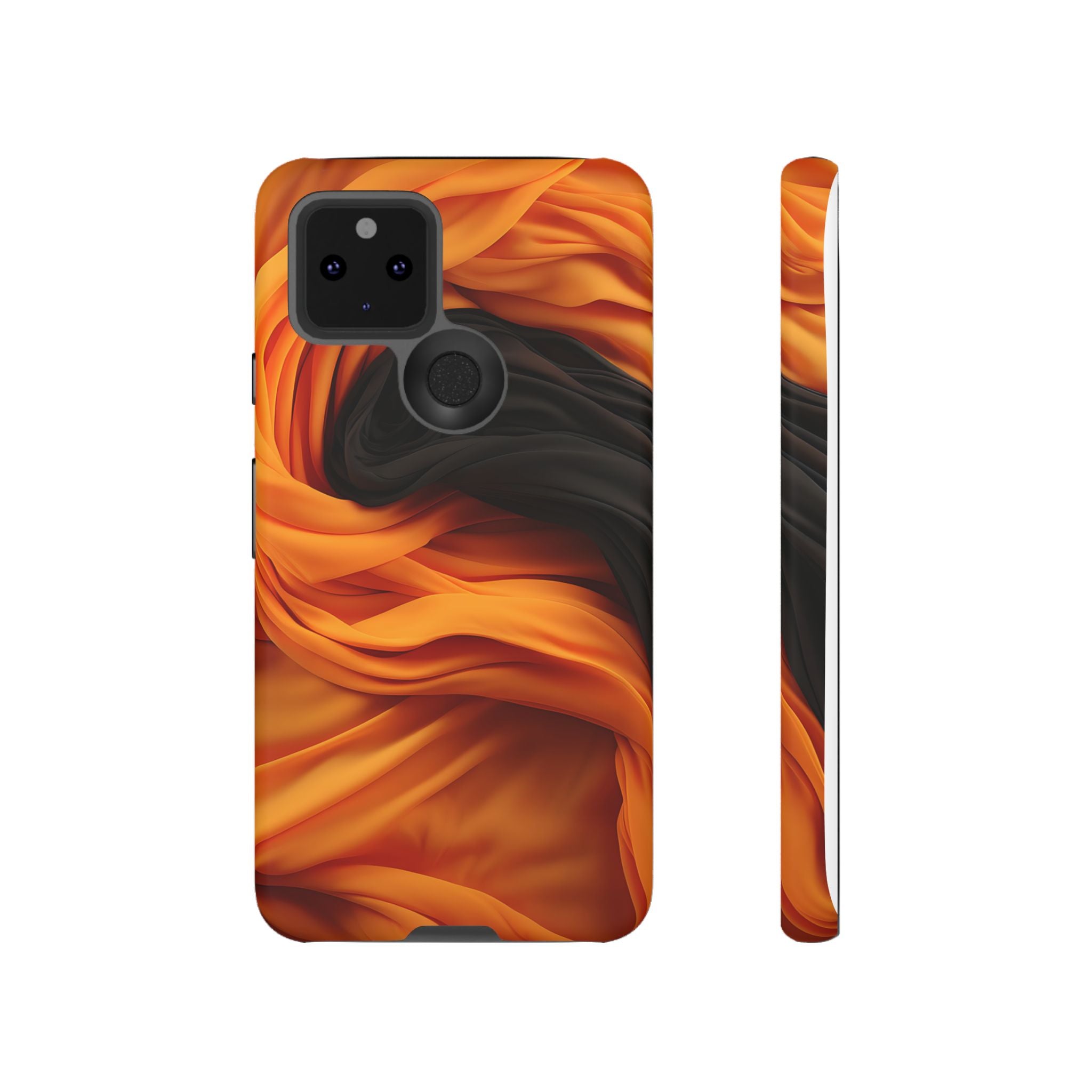 Abstract Orange & Gray Google Pixel Case (All Models)