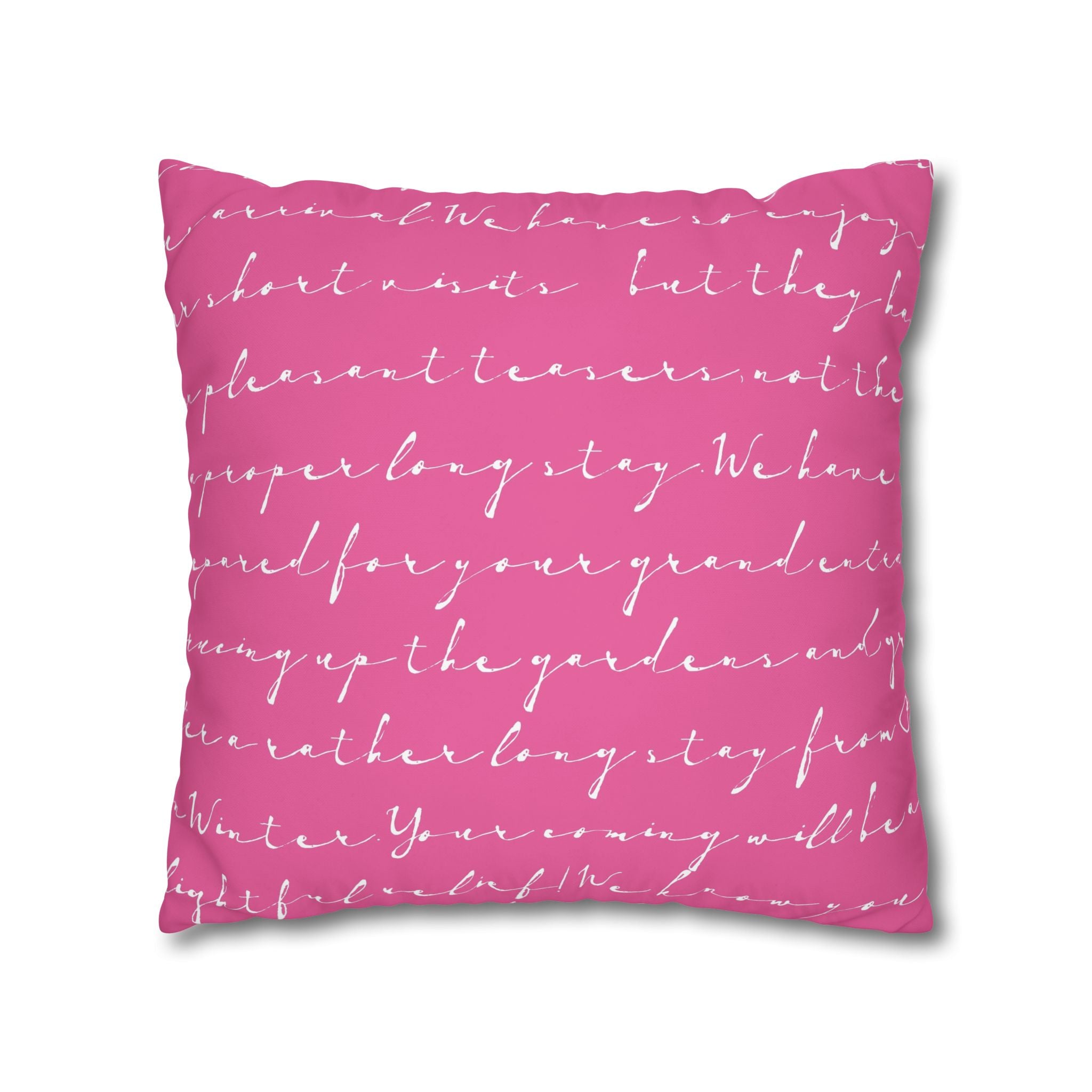 Pink Floral Welcome Pillowcase