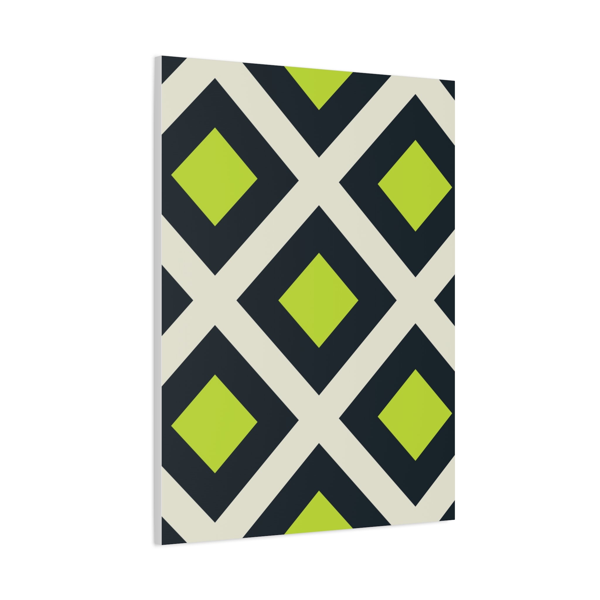 Geometric Teal & Green Canvas Art