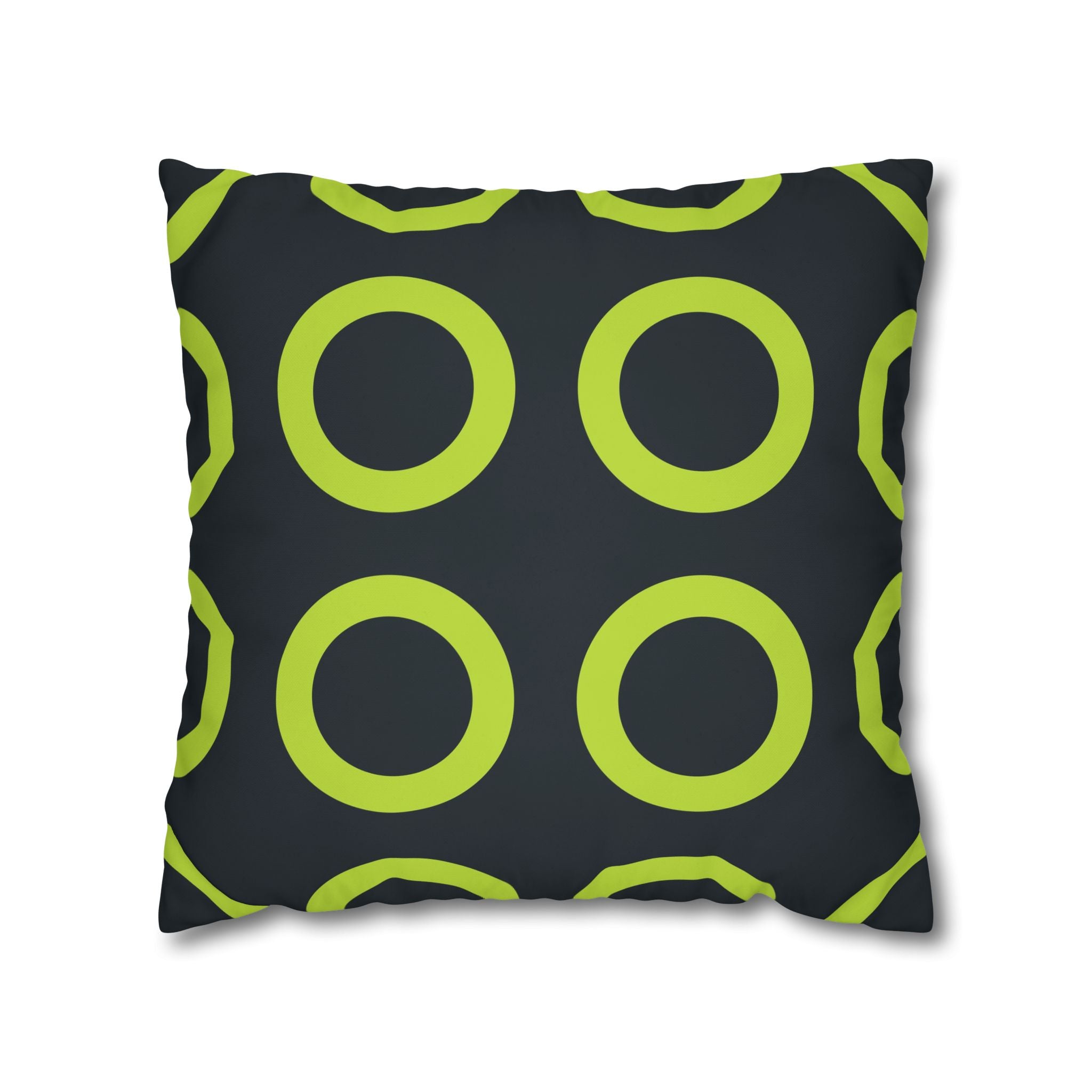 Lime Green Circle Geo Pillowcase