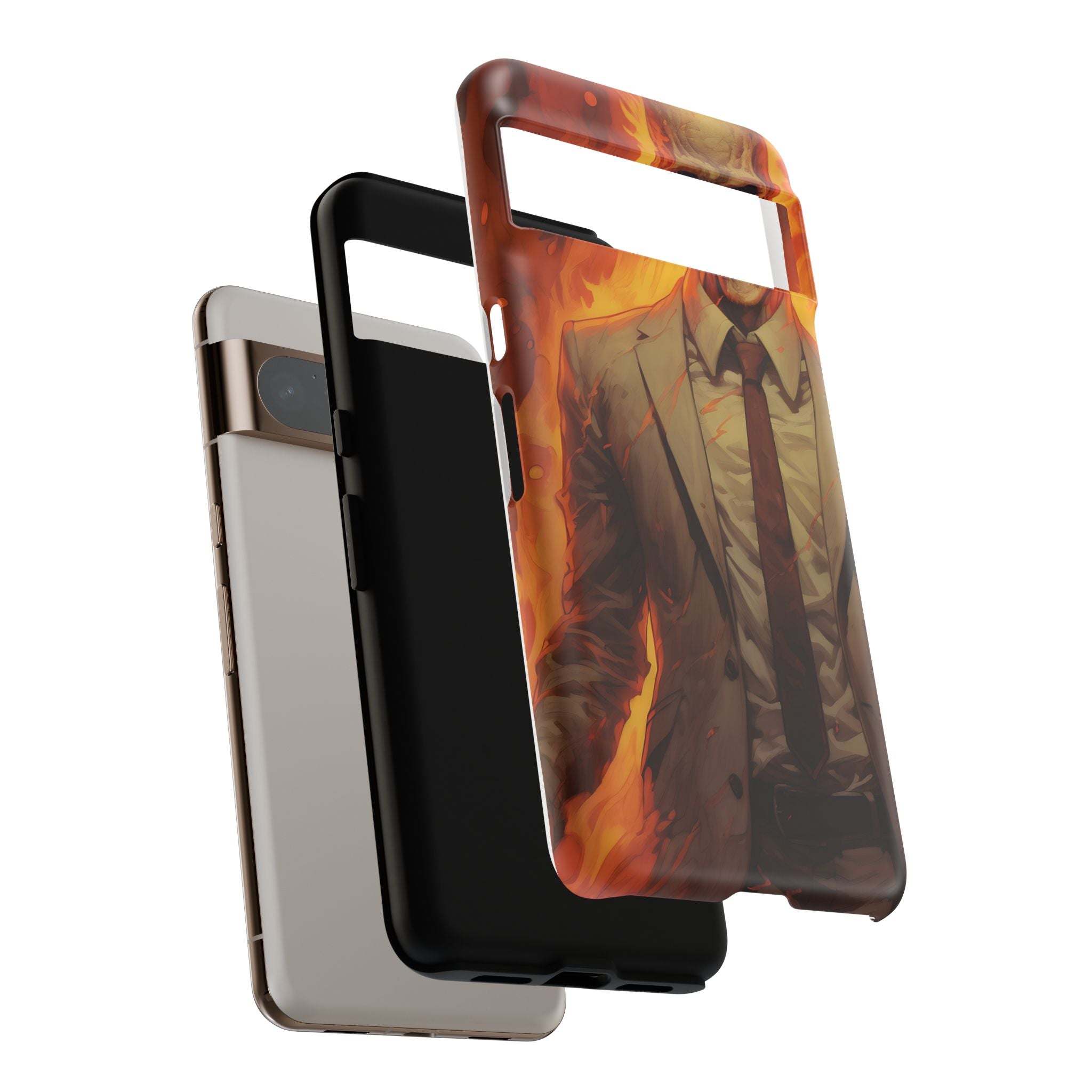 Fiery Skull Man Google Google Pixel Case (All Models)