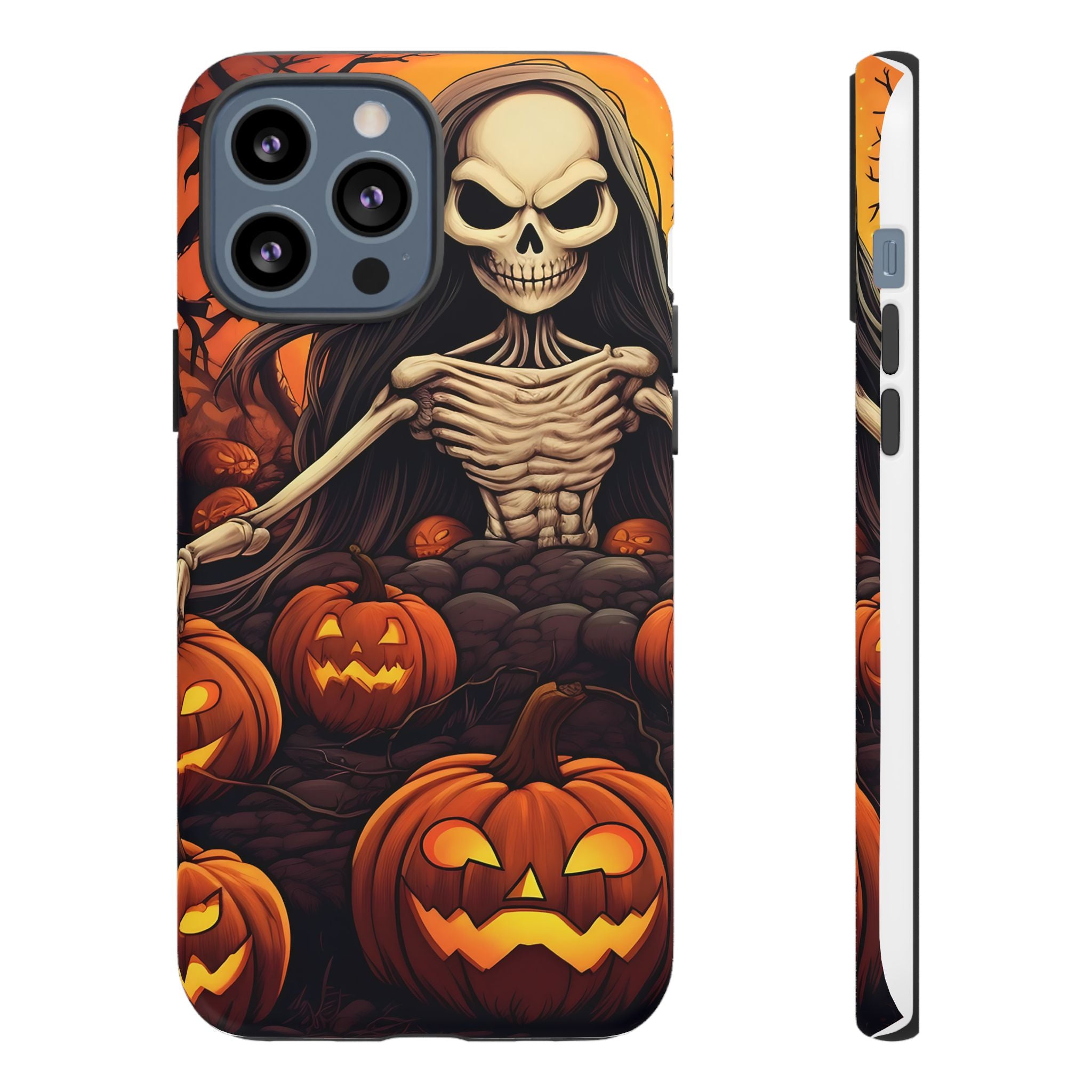 Spooky Skeleton Hexagon iPhone Case