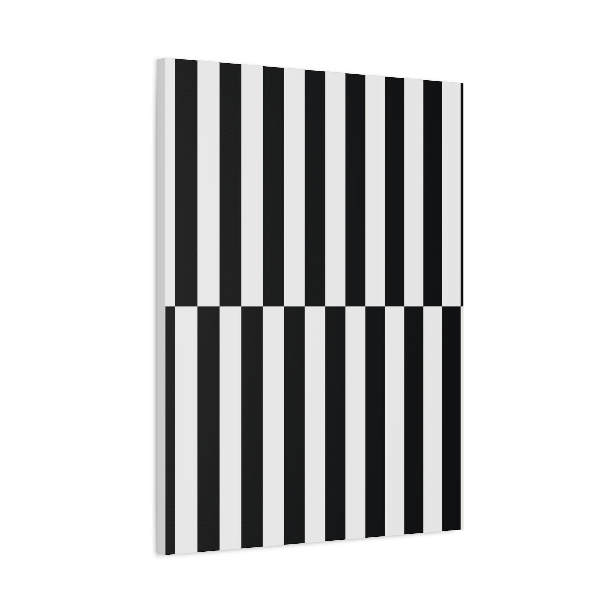 Op Art Shift: Black & White Stripe Canvas