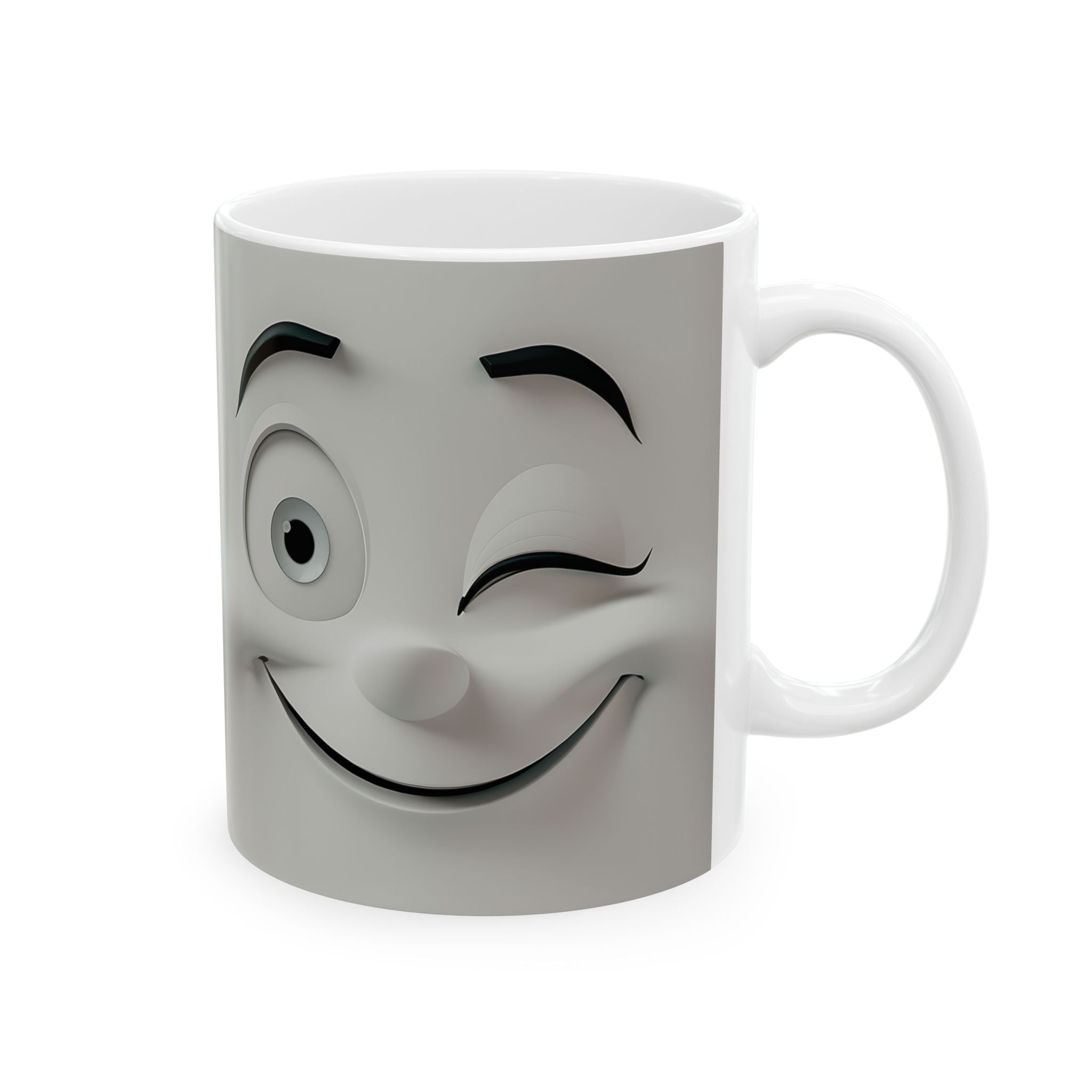 Winking Faces Mug - Cute Clay Design