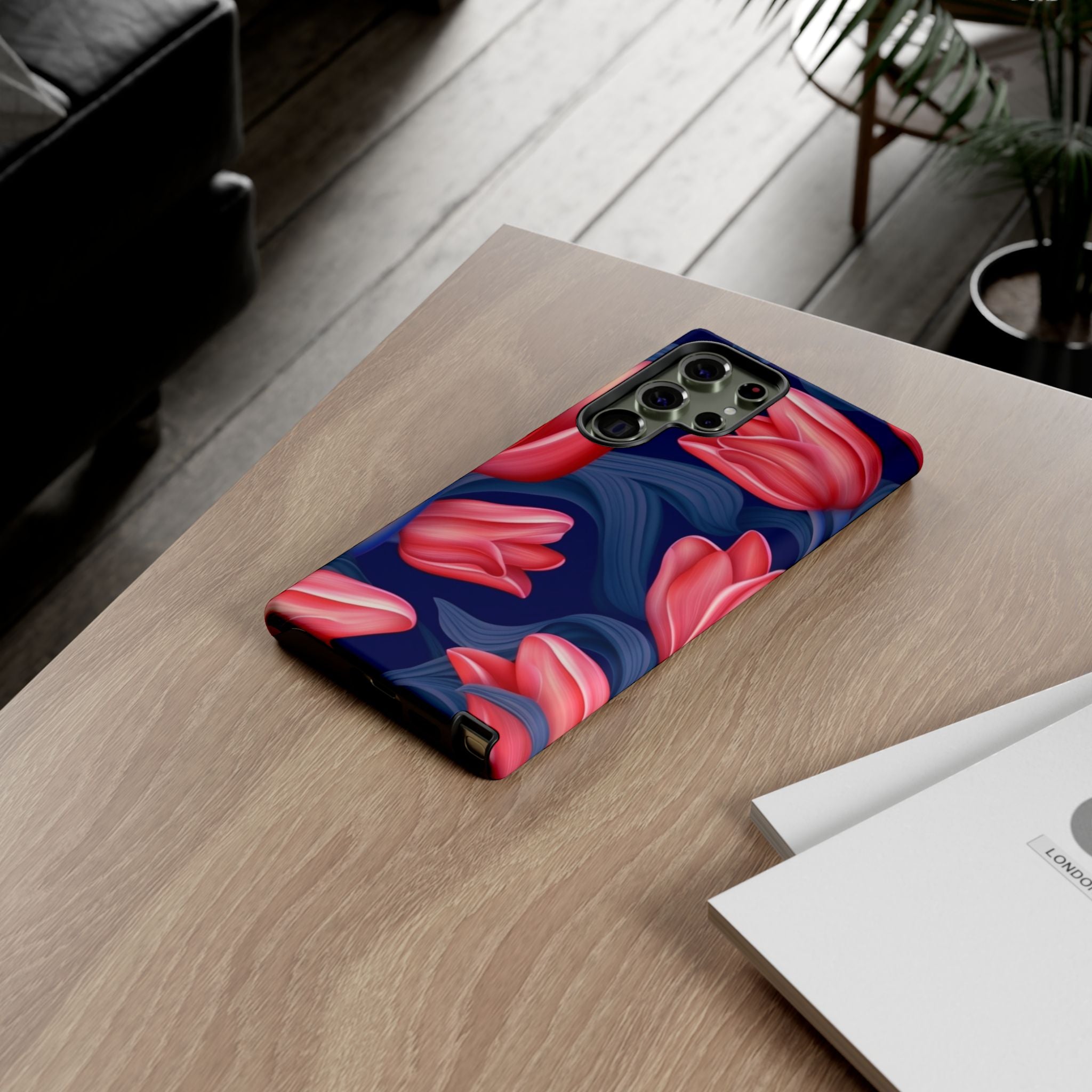 Red Tulip Samsung Case - Elegant Phone Cover