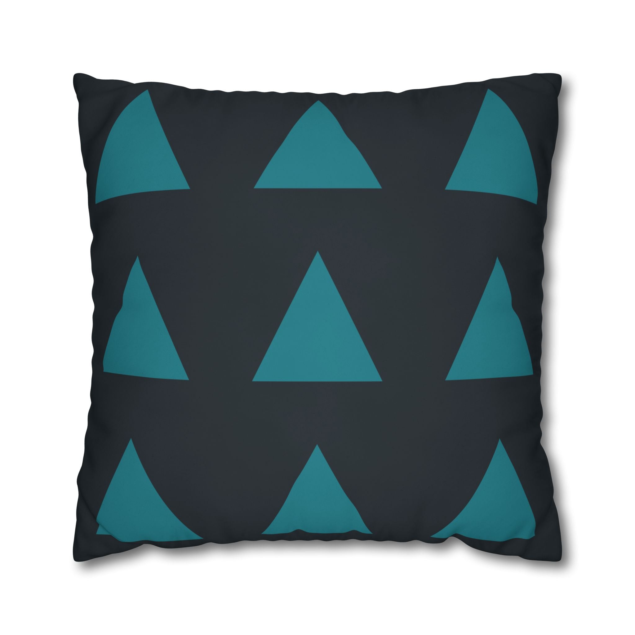 Teal Triangle Geometric Pillowcase